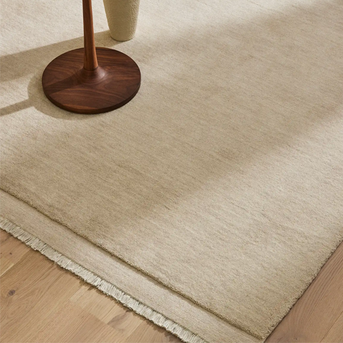 Premium NZ Wool Weave Silvio Floor Rug in Ecru - 200cm x 300cm Soft Natural Fiber Area Rug for Living Room, Bedroom & Home Decor