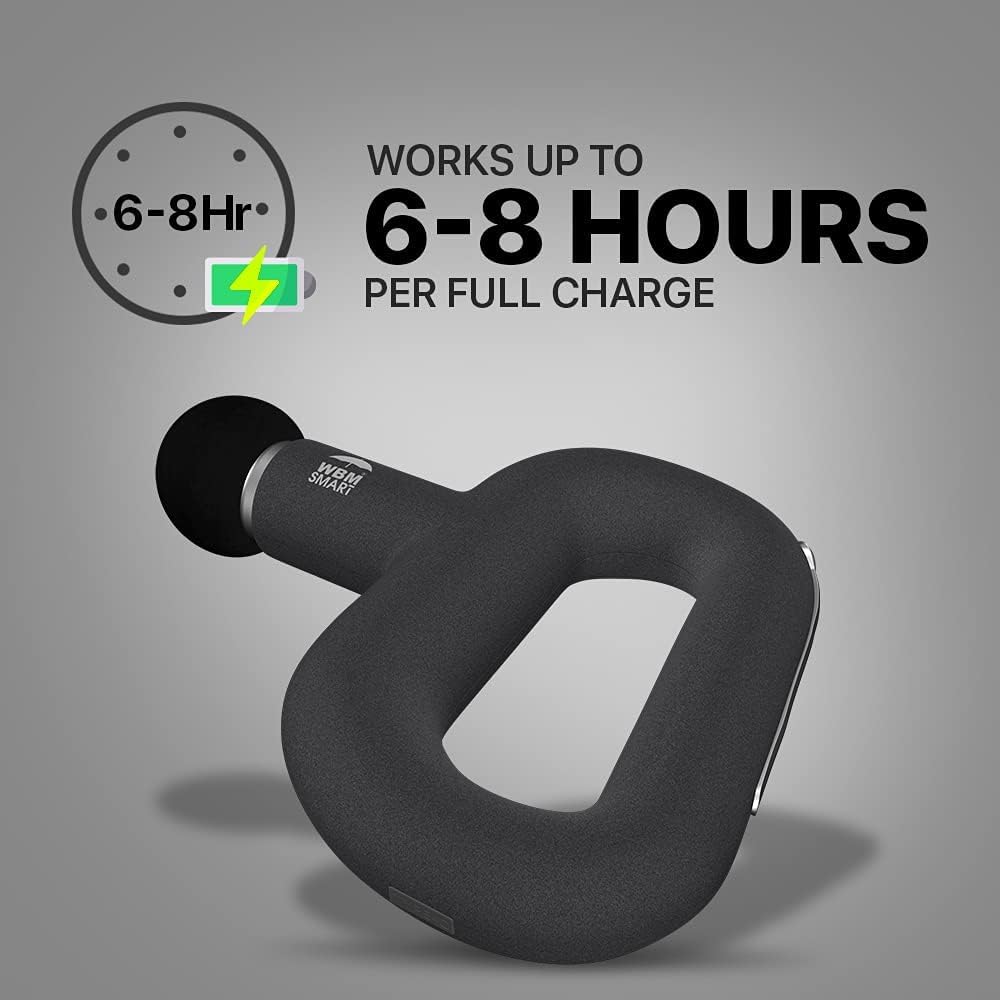 Deep Tissue Massage Gun for Muscle Recovery - Percussion Massager with 3 Speed Modes & 6 Interchangeable Heads - Perfect for Athletes, Gym Workouts & Post-Exercise Pain Relief