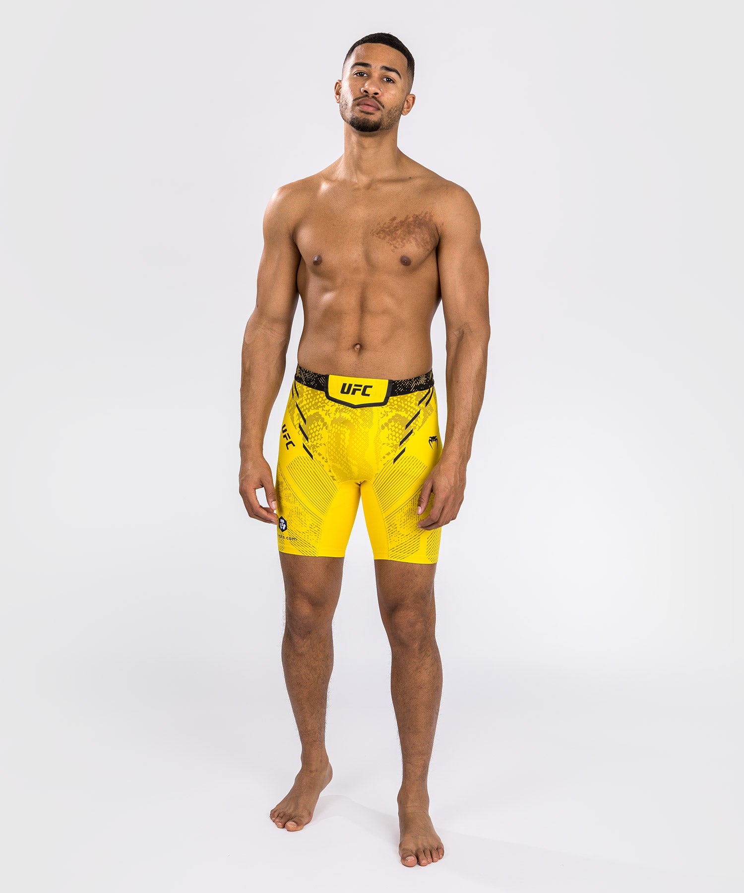 Venum UFC Adrenaline Personalized Authentic Fight Night MMA Shorts for Men - Yellow | Vale Tudo Training & Competition Gear for UFC Fans & Fighters
