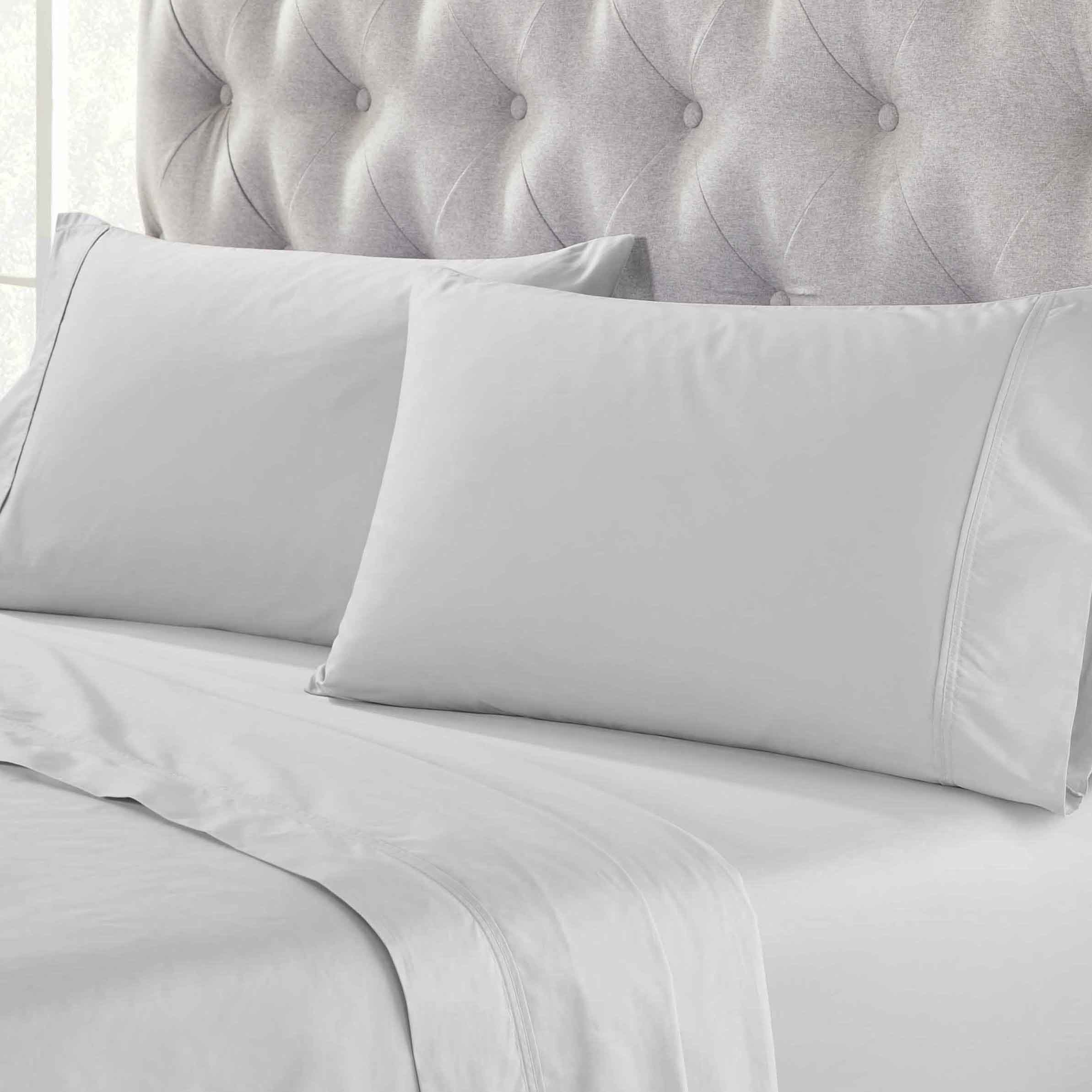 Premium Organic Cotton 300 Thread Count Percale Pillowcase Set of 2 - Soft & Breathable for All-Season Comfort - Perfect for Bedroom, Hotel, and Travel Use