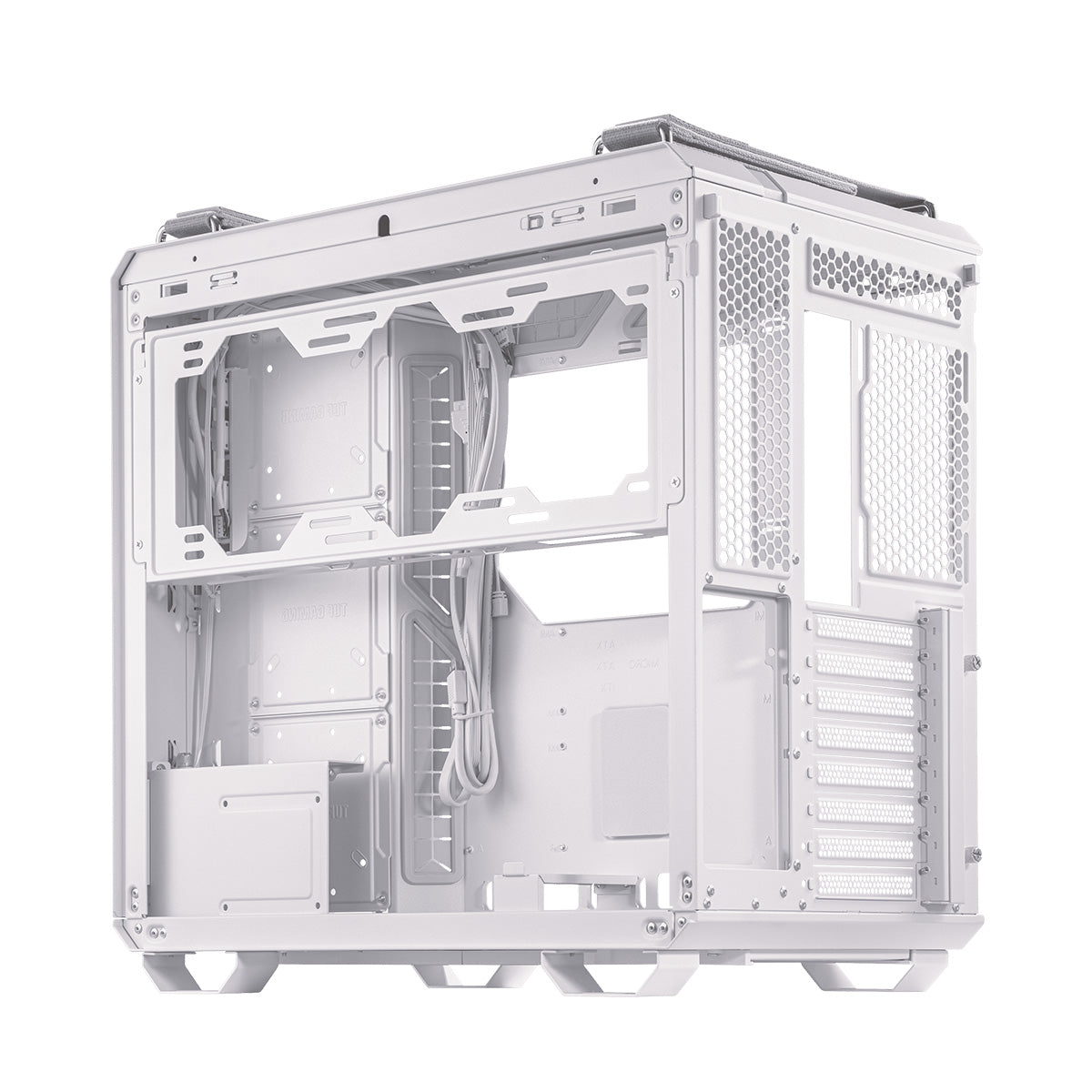 ASUS TUF Gaming GT502 White Mid Tower PC Case - High Airflow Tempered Glass Gaming Computer Case for Custom Builds | Perfect for Gaming Rigs & Workstations