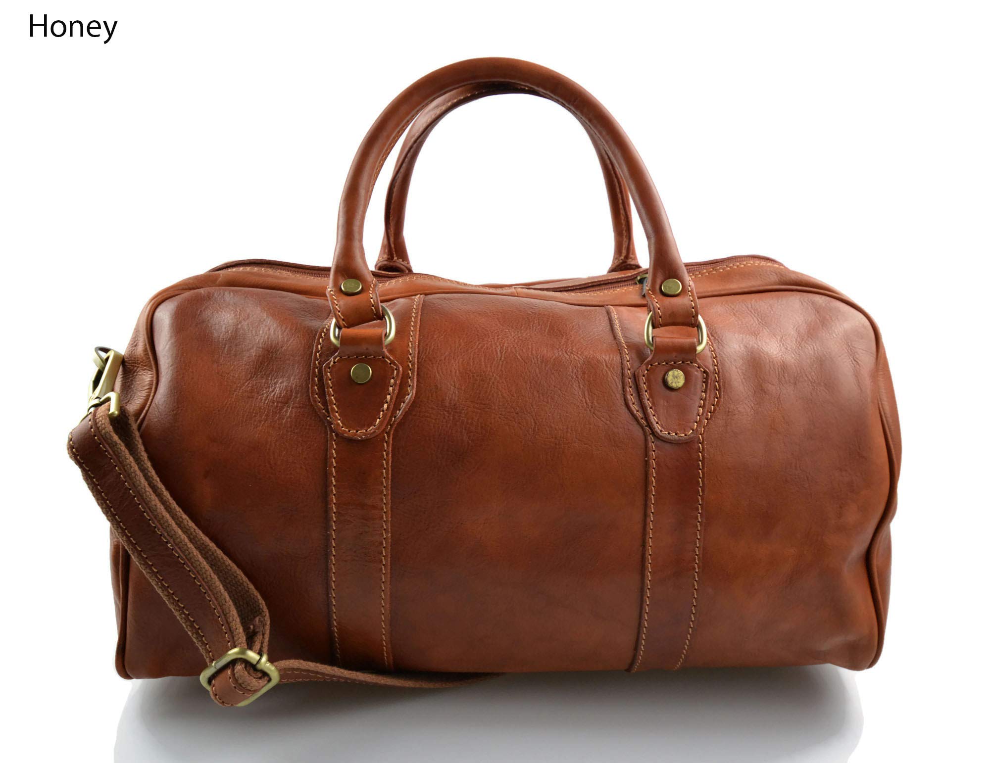 Premium Italian Genuine Leather Duffle Bag for Men & Women - Handcrafted Travel Bag, Overnight Weekender, Carry-On Cabin Luggage - Perfect for Business Trips, Weekend Getaways & Air Travel