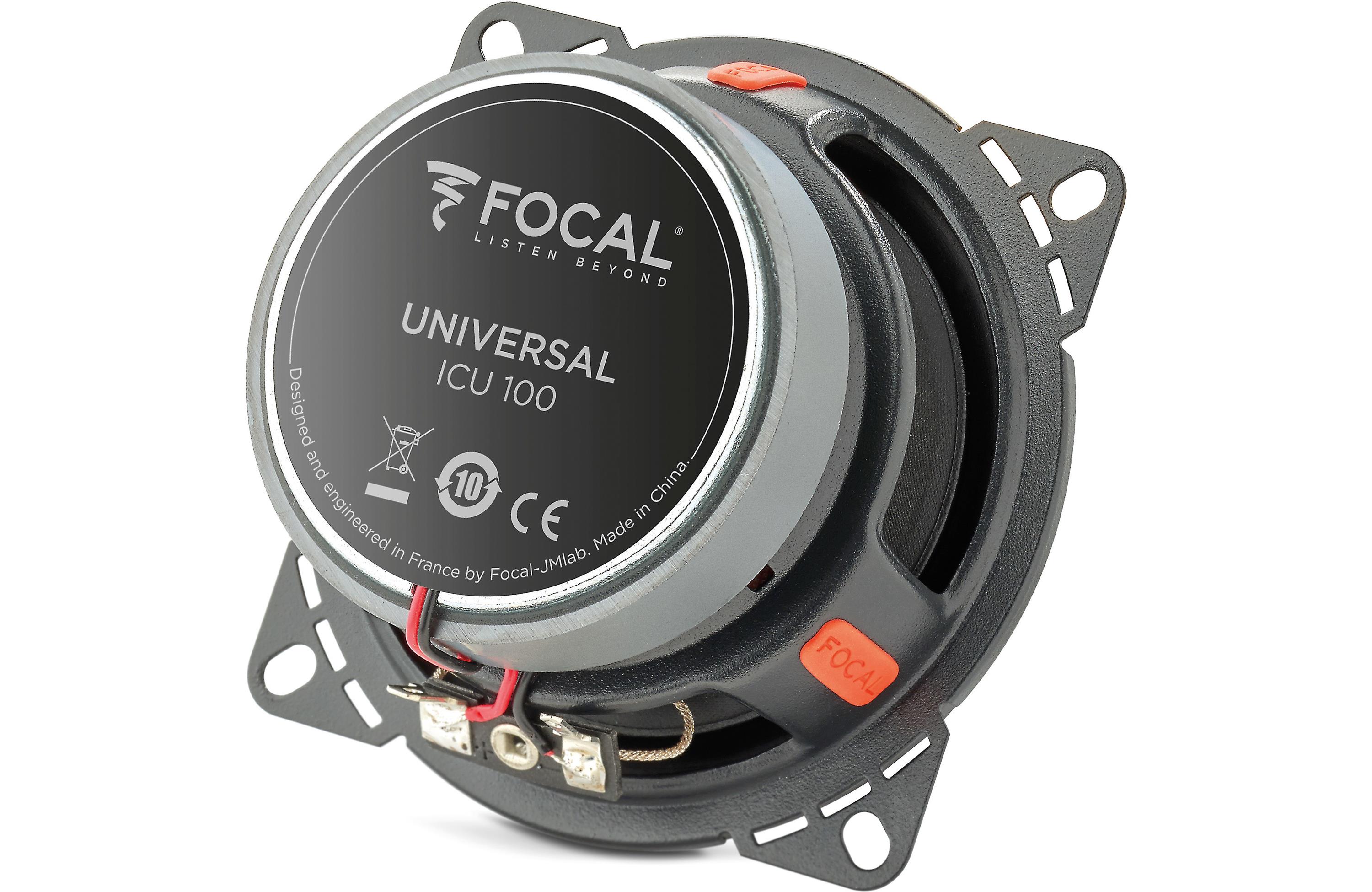 Focal ICU 100 Universal 4 Coaxial Speaker System (Pair) - High Performance Car Audio & Home Theater Sound System for Clear, Powerful Bass & Crisp Treble - Perfect for Vehicles, Boats & Home Entertainment Setups