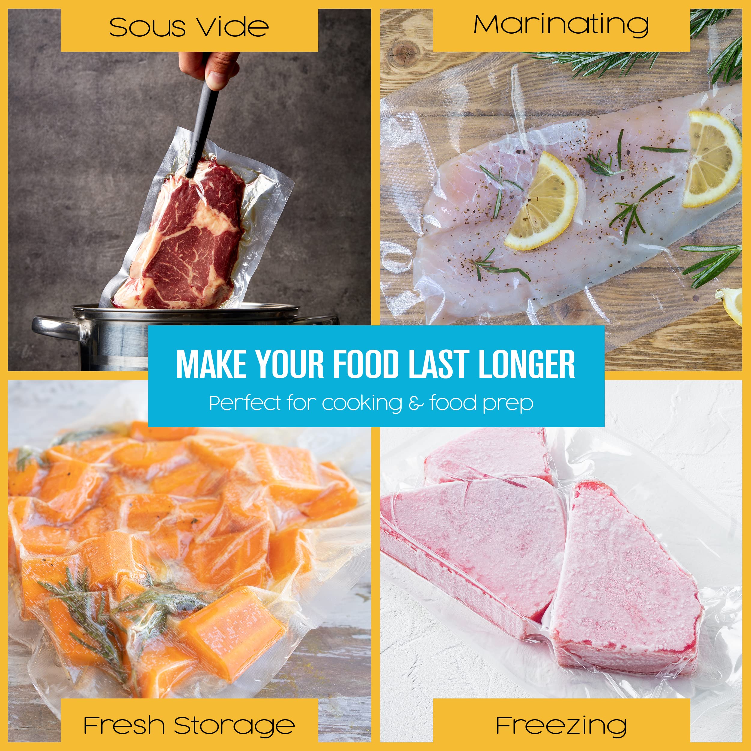 Houseables Vacuum Sealer Bags - 2 Rolls (11