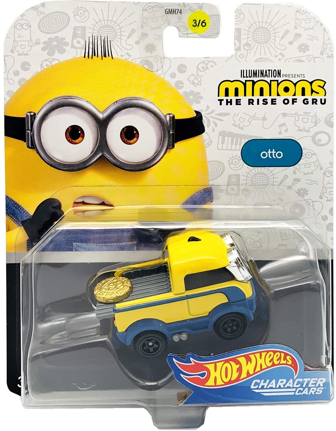 Hot Wheels Character Cars Minions The Rise of Gru - Complete Set of 6 Diecast Vehicles 1:64 Scale Collectible Toy Cars for Kids & Adults - Perfect for Display, Play & Movie-Themed Collections