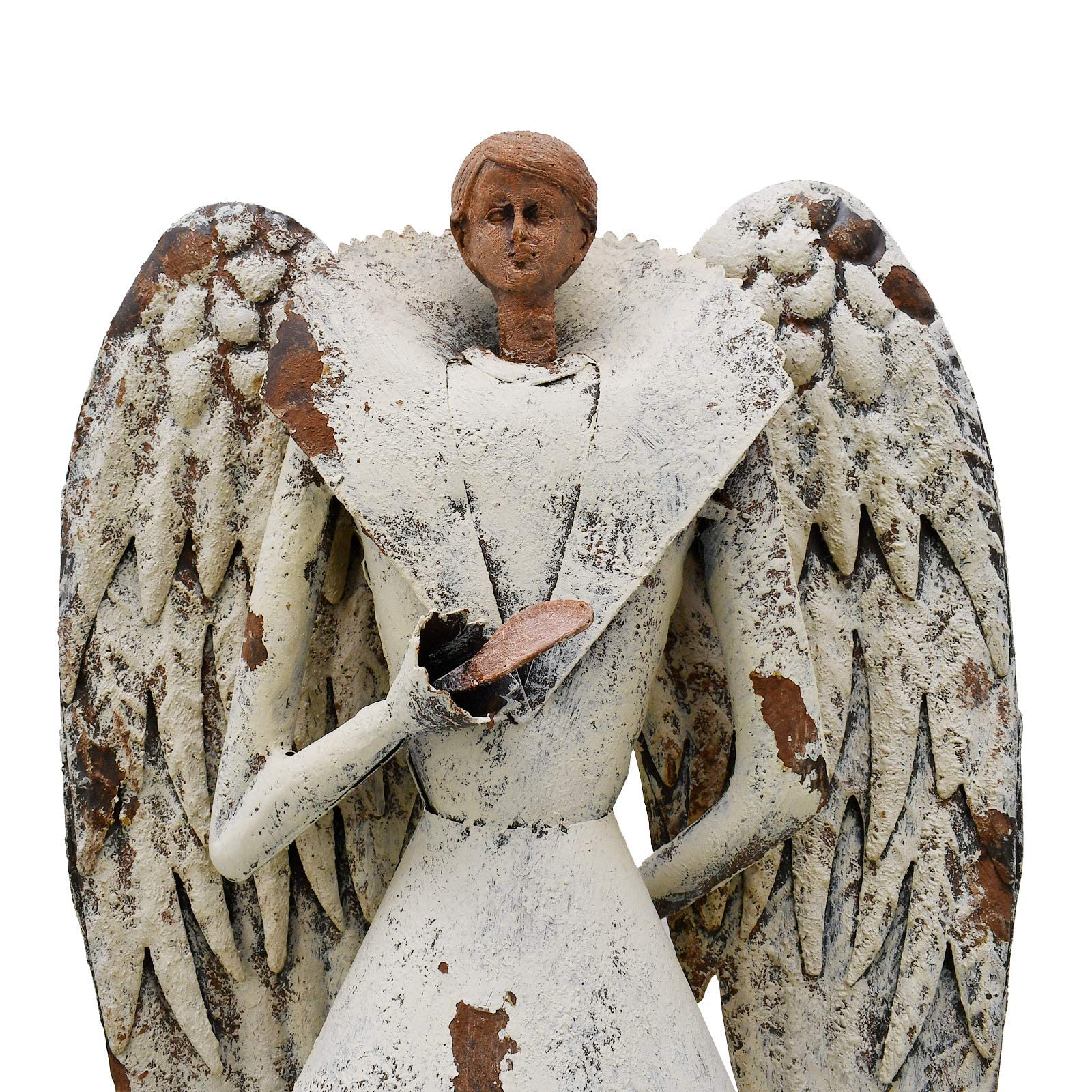 Antique Metal Angel Garden Statue - Outdoor Yard Art Decor for Lawn, Patio & Garden - Perfect for Climbing Plants, Vines, Ivy & Roses - Ideal for Home Garden Decor, Wedding Centerpieces & Landscape Design