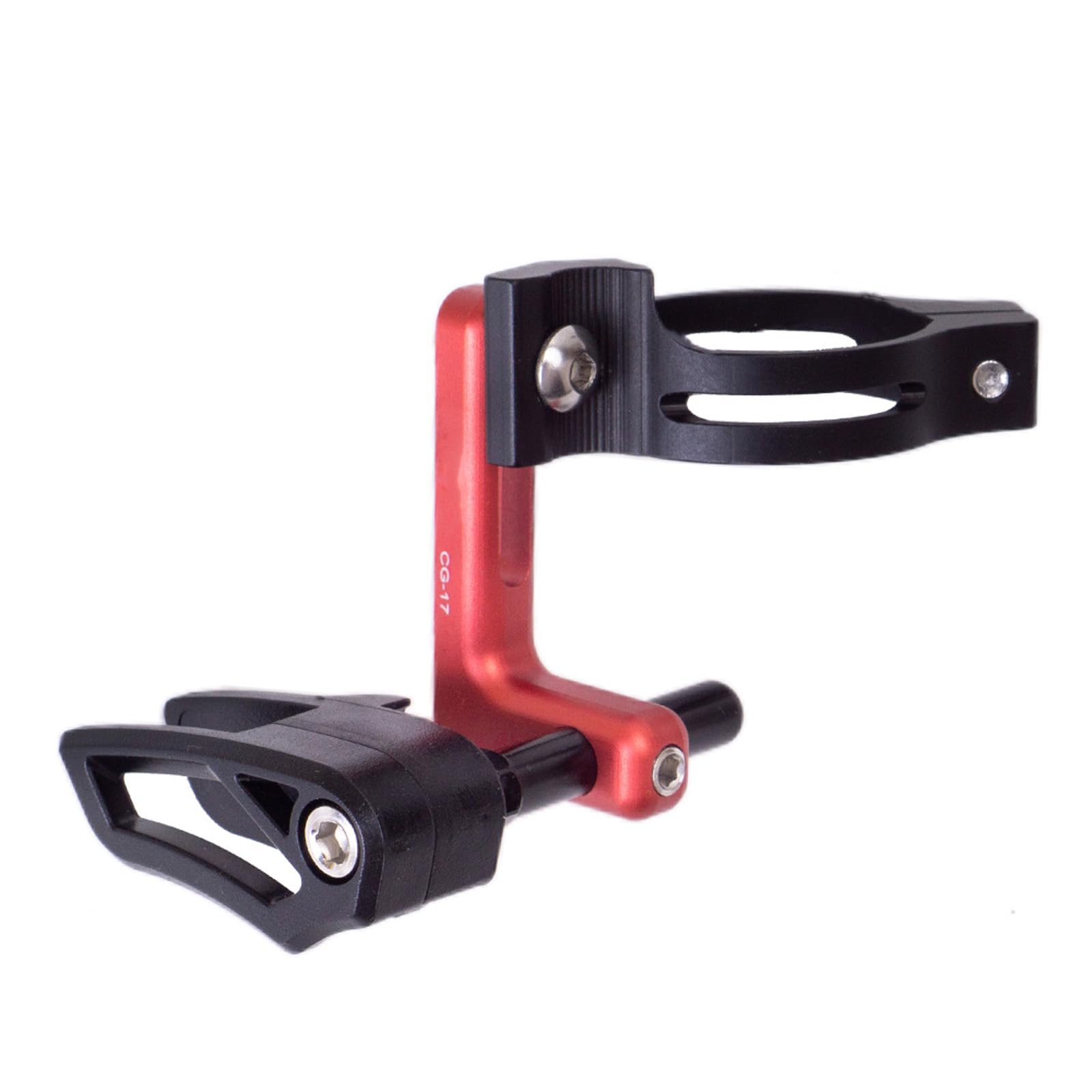 Premium MTB Chain Guide - Aluminum Alloy Bicycle Chain Protector & Stabilizer for Mountain Bikes (Red, 34.9mm Clamp) | Durable Chain Guard for Trail Riding & Downhill Biking