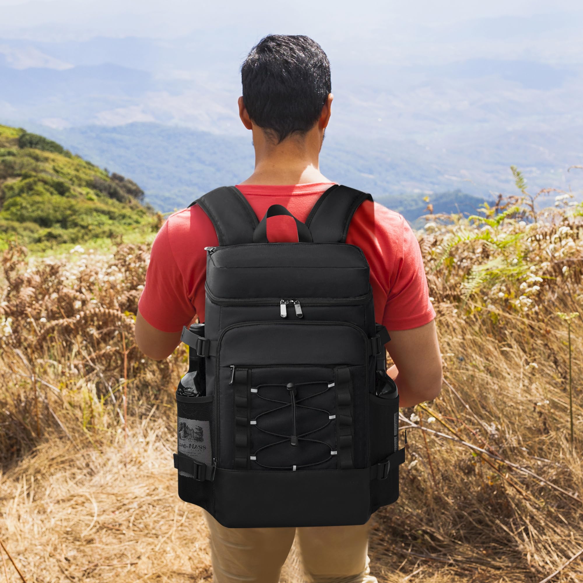MIYCOO Insulated Cooler Backpack for Men & Women - 40 Can Capacity, 2 Leak-Proof Compartments - Perfect for Picnic, Lunch, Camping, Beach, Hiking & Outdoor Adventures