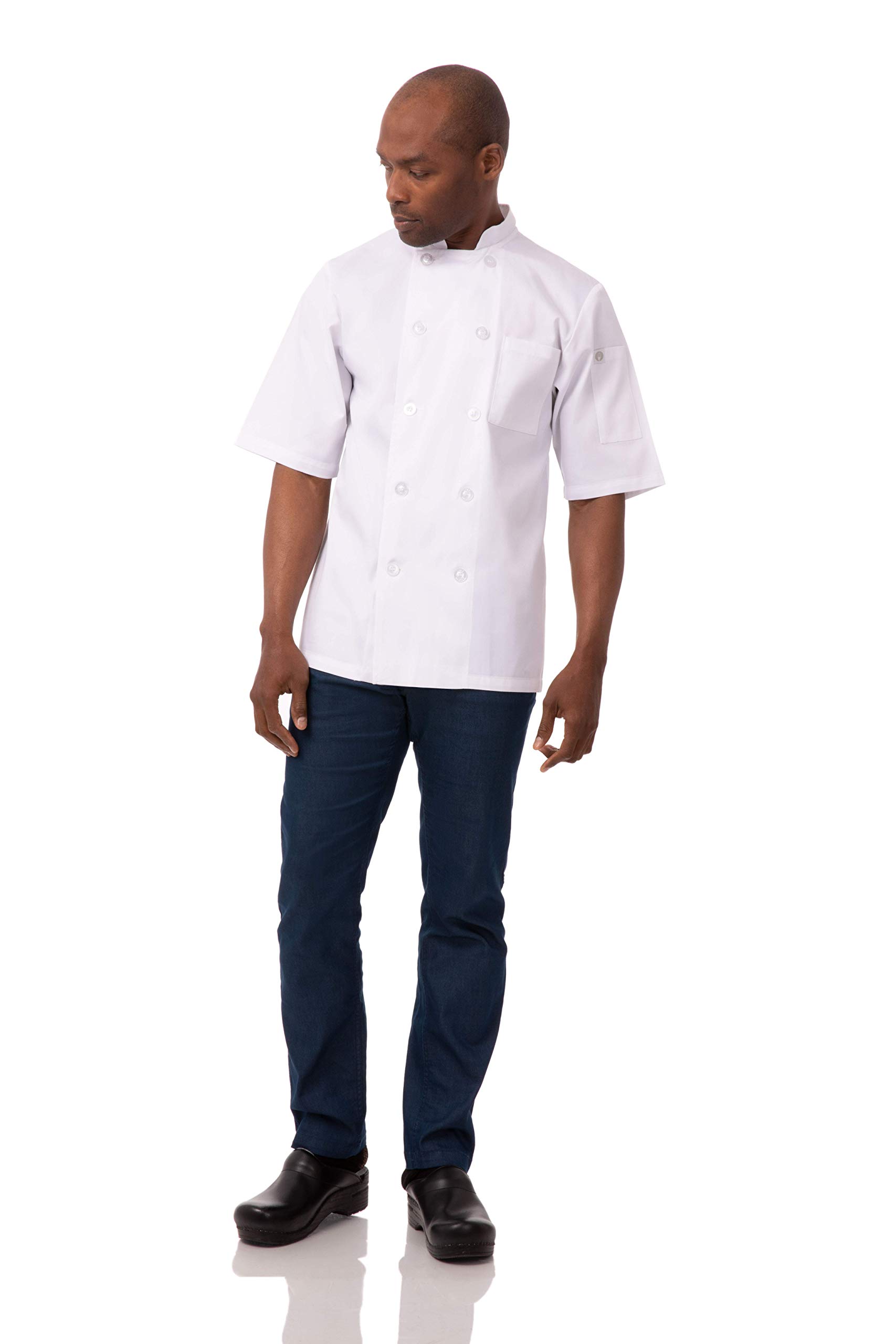 Professional Chef Works Customized Men's Volnay Chef Coat - White Kitchen Uniform for Cooking, Baking & Culinary Arts | Restaurant & Home Chef Apparel