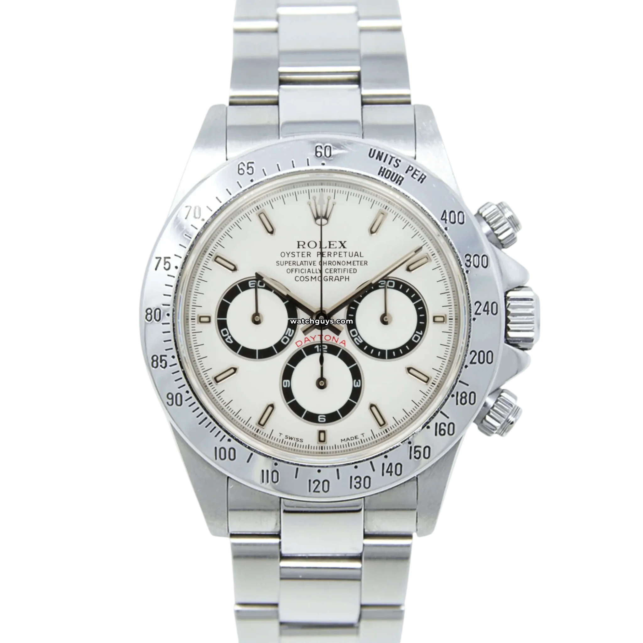 Original Rolex Daytona Zenith 16520 White Dial Stainless Steel Men's Watch - Luxury Timepiece for Business, Gifting & Special Occasions