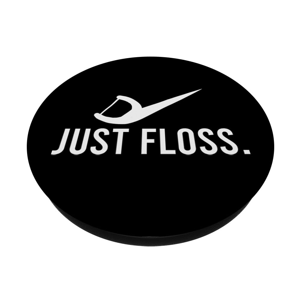 Just Floss Dental Pick Cleaner - Dentist Recommended Oral Hygiene Tool for Teeth Cleaning, Flossing & Plaque Removal - Perfect Dentist Gift & Travel Essential - PopSockets Swappable PopGrip for Phones & Tablets
