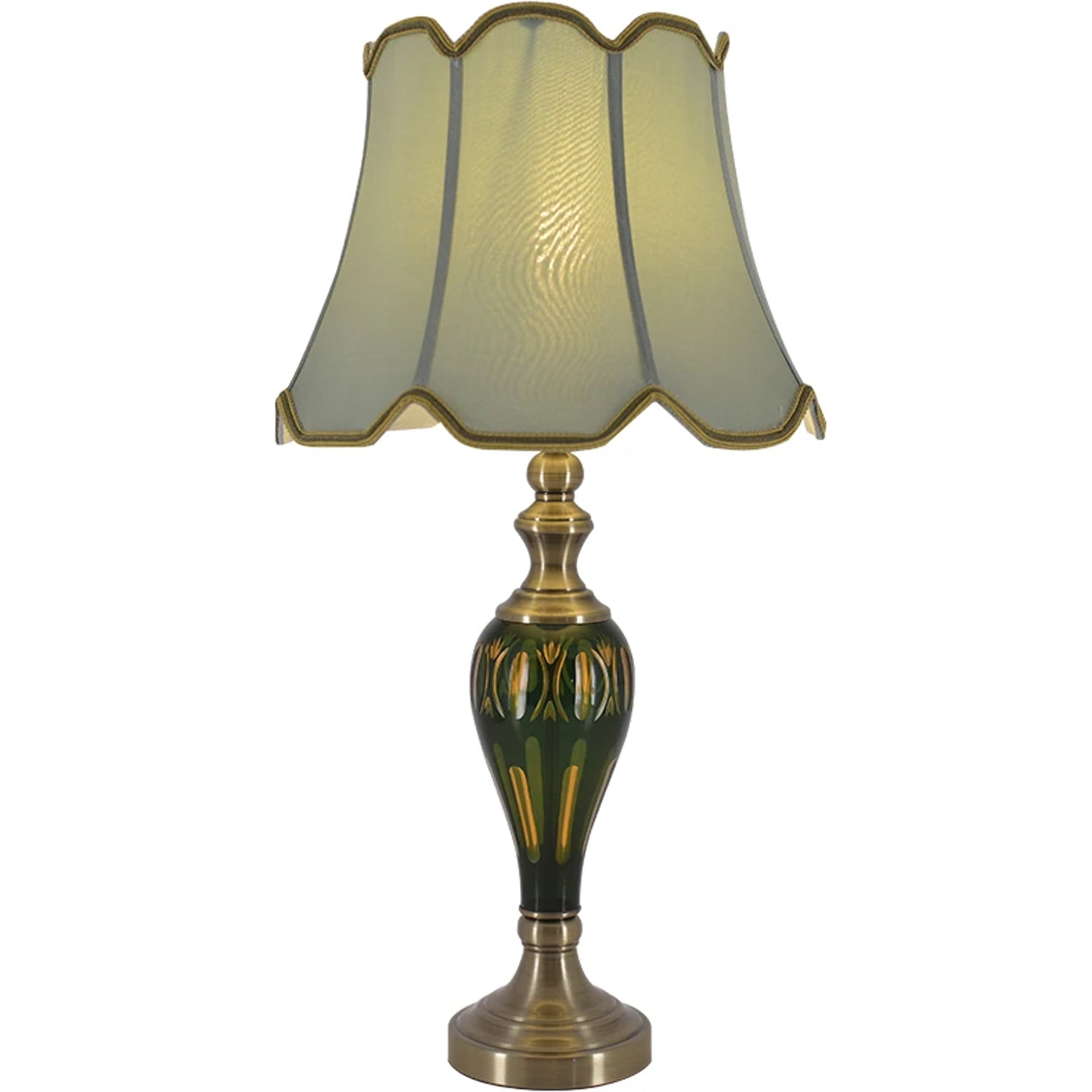 Vintage Art Deco Fluted Glass Table Lamp 28