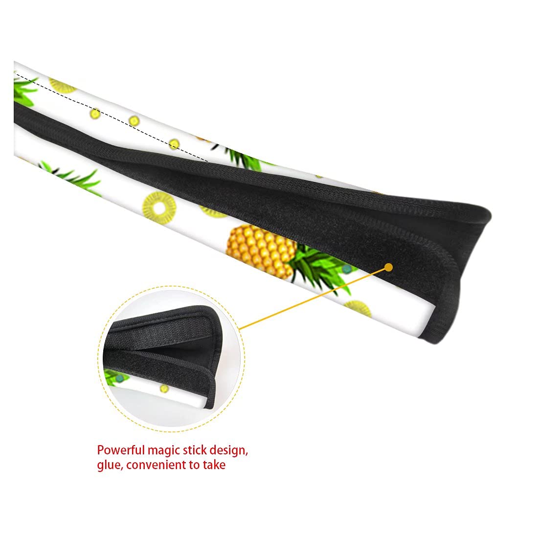 4-Pack Lemon Leaf Refrigerator Handle Covers - Non-Slip Polyester Fabric Grip Protectors for Oven, Fridge & Dishwasher - Kitchen Decor & Safety Accessories (Perfect for Home, RV & Office Use)