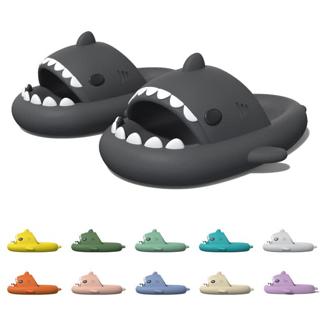 Geywhey Shark Slippers - Fashionable Non-Slip Beach Sandals for Women & Men | Comfortable Summer House Shoes for Pool, Beach, and Indoor Use