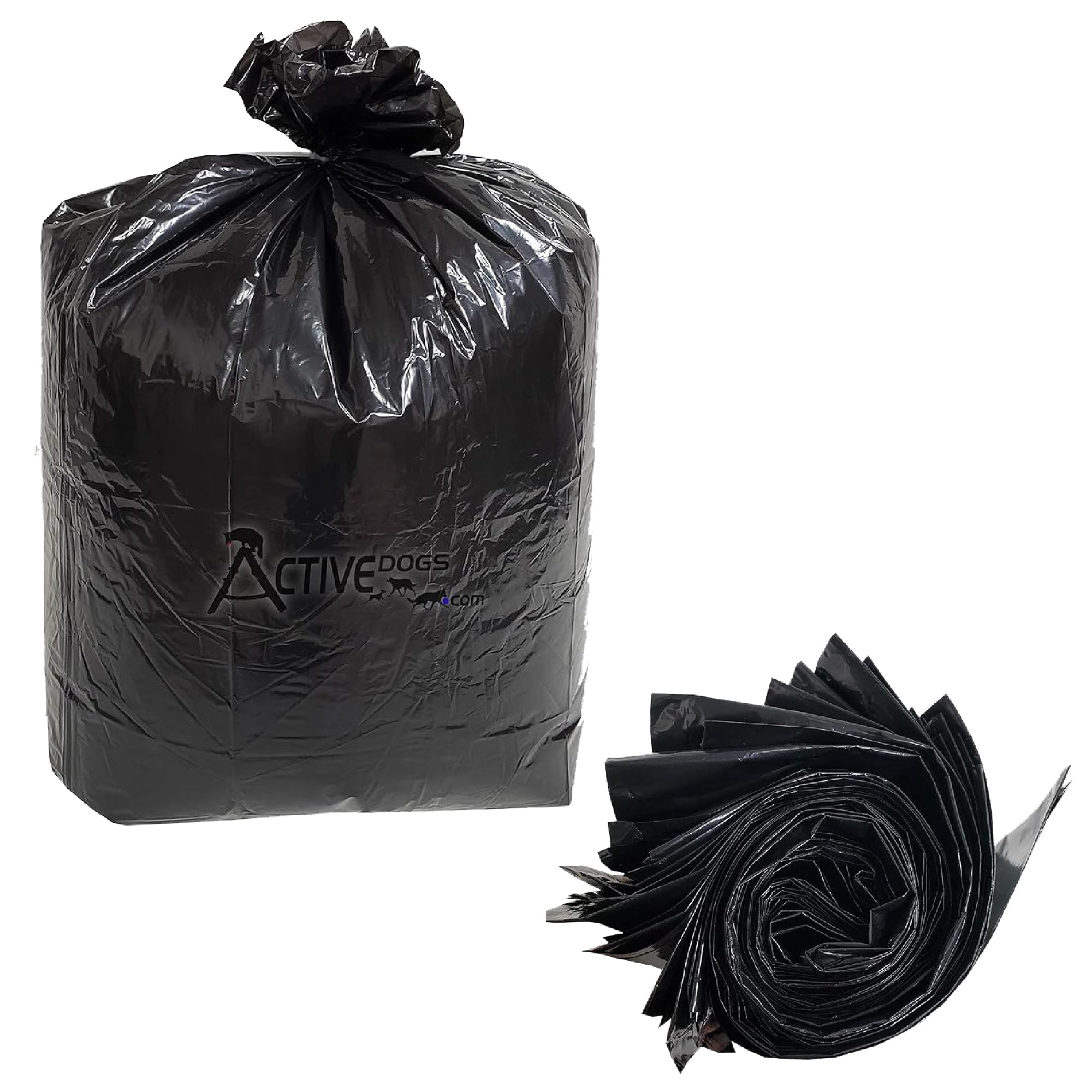ActiveDogs Heavy Duty 5 Gallon Dog Poop Bucket Bags - 12 Pack Extra Thick 1.2ml Leak Proof & Tear Resistant Refill Liners for Waste Removal | Perfect for Trash Cans, Buckets & Pails | Ideal for Dog Parks, Backyards & Pet Waste Stations