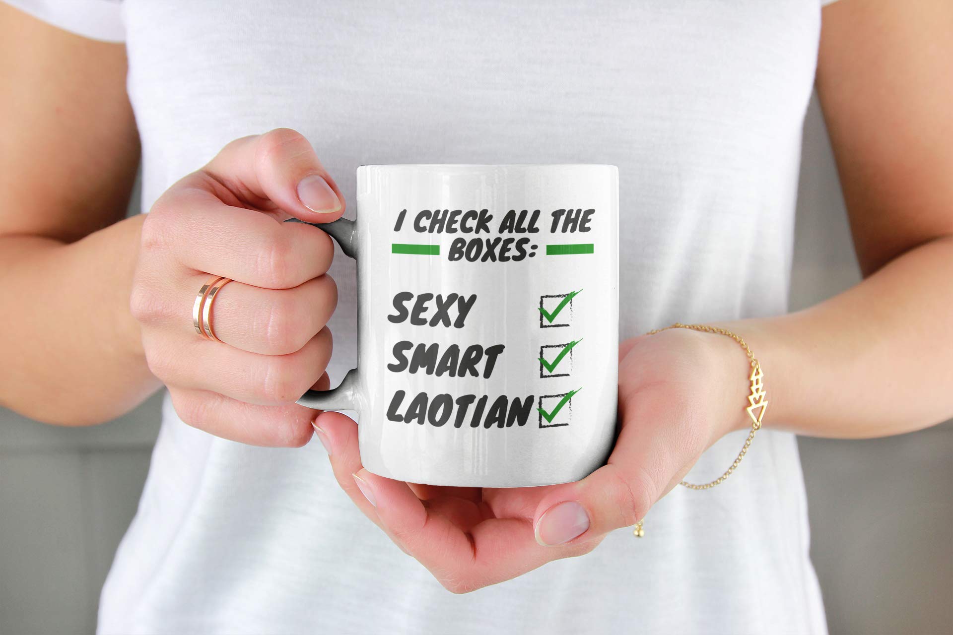 Premium 15oz Laos Coffee Mug - Handmade Ceramic Tea Cup with Traditional Laotian Design - Perfect for Home Decor, Office Use & Gifts