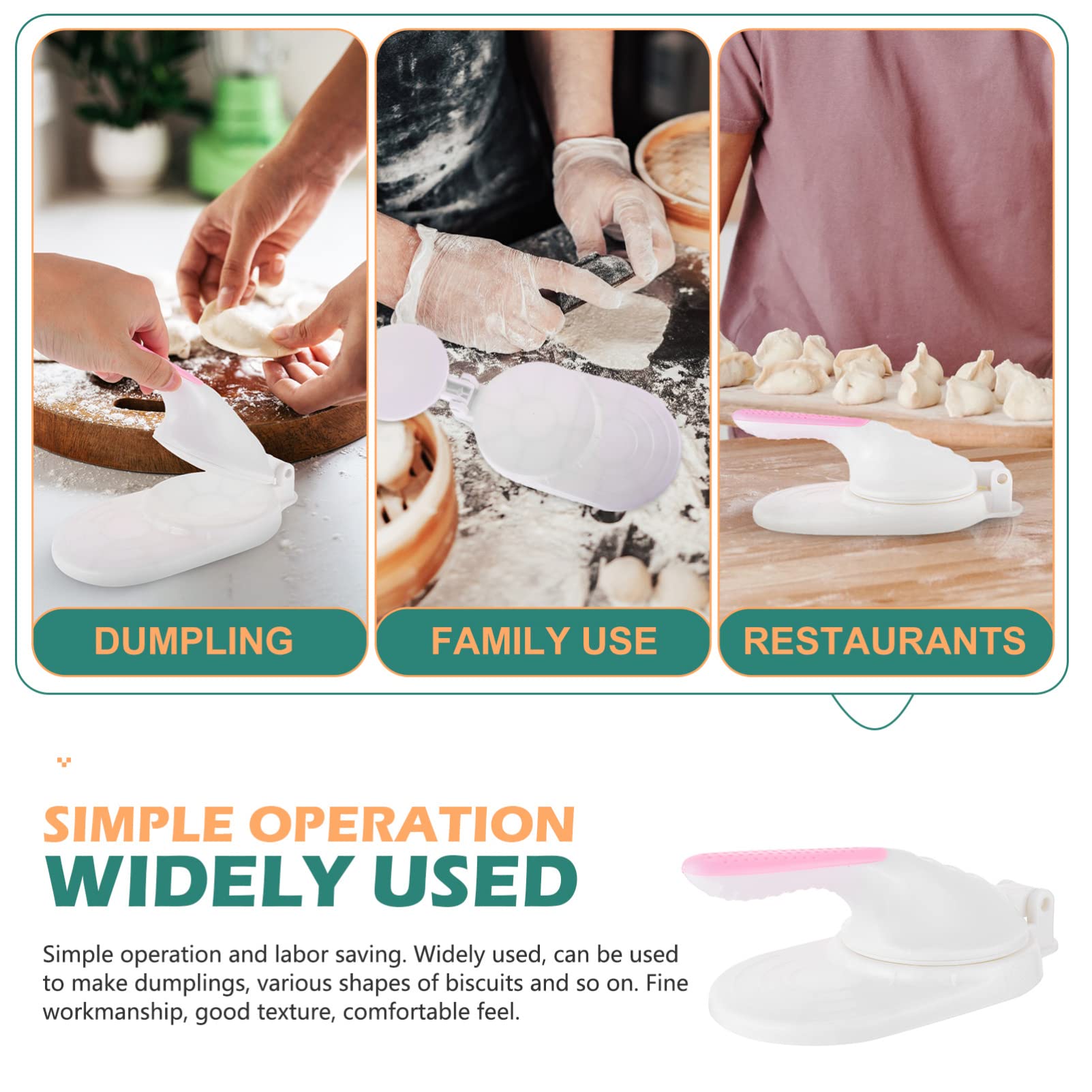 Premium Hemoton Dumpling Skin Maker & Dough Press - Multi-Functional Ravioli, Empanada, Tortilla & Tofu Press - Perfect Pasta Maker Machine for Homemade Dumplings, Wontons & More | Ideal Kitchen Accessory for Italian, Asian & Mexican Cuisine