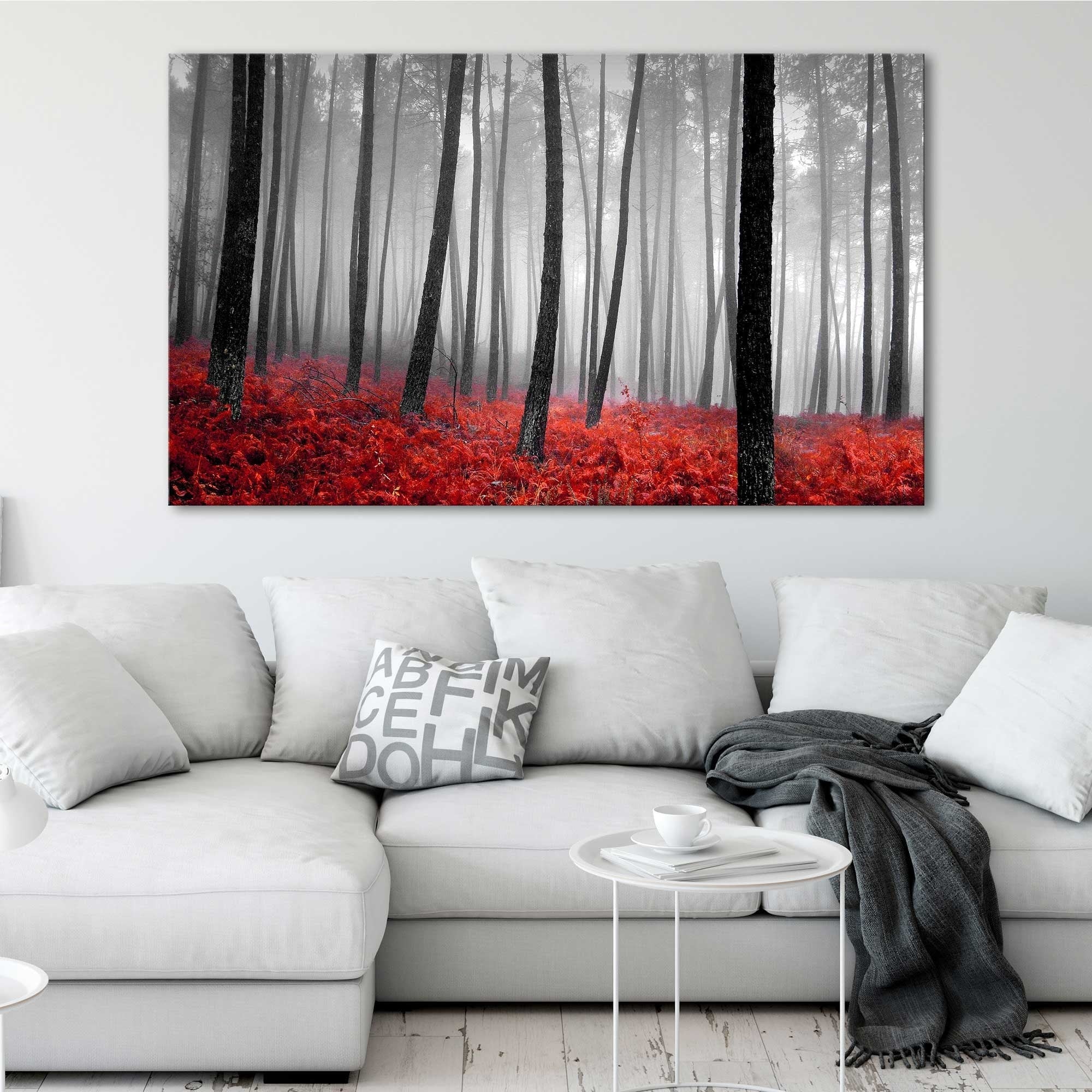Autumn Woods Landscape Canvas Print by PhotoINC Studio - Nature Wall Art for Living Room, Bedroom & Office Decor