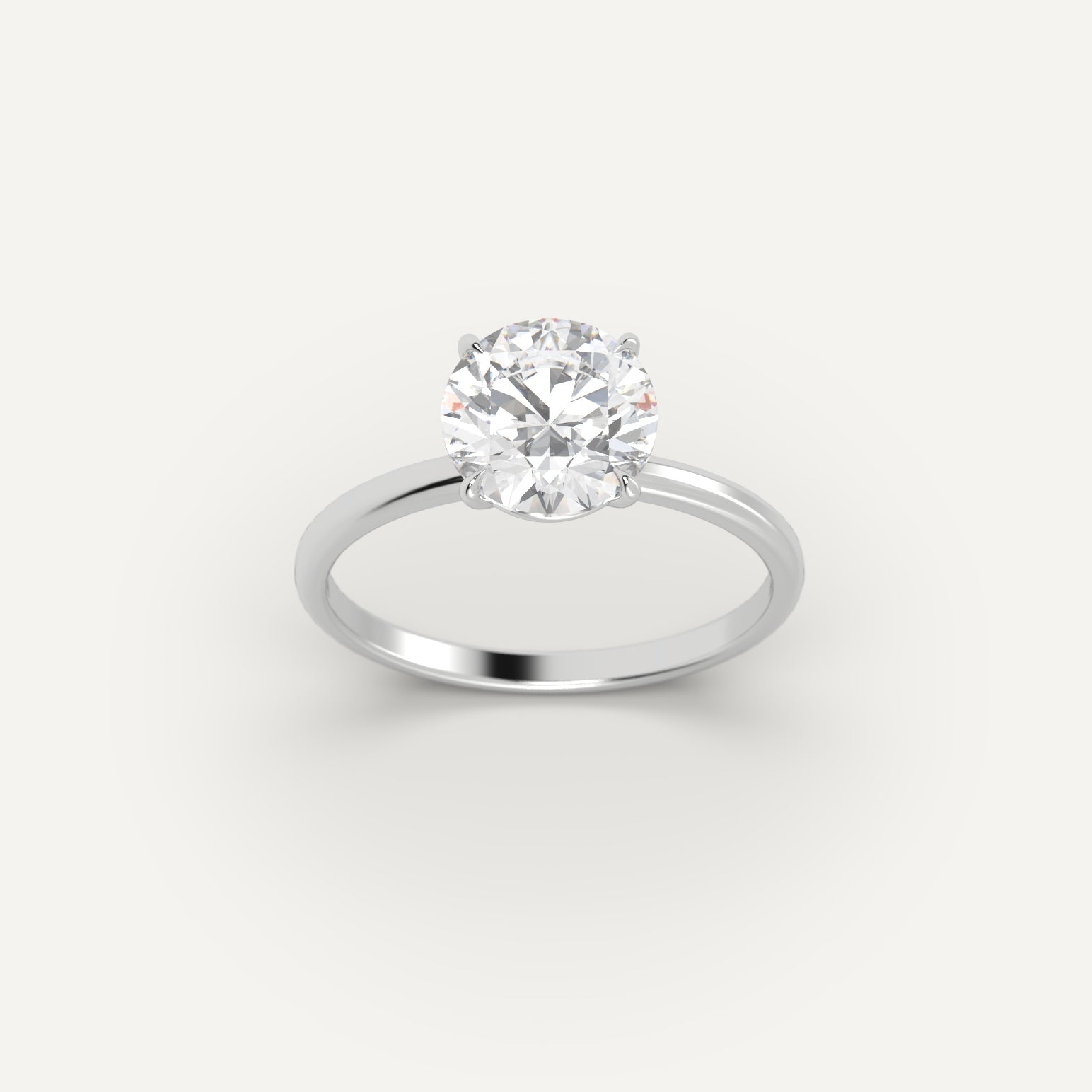 2 Carat Round Cut Diamond Engagement Ring - 14K White Gold Solitaire Wedding Band for Women - Perfect for Proposals, Anniversaries & Special Occasions