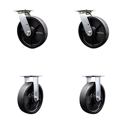 2 Swivel - 2 Rigid