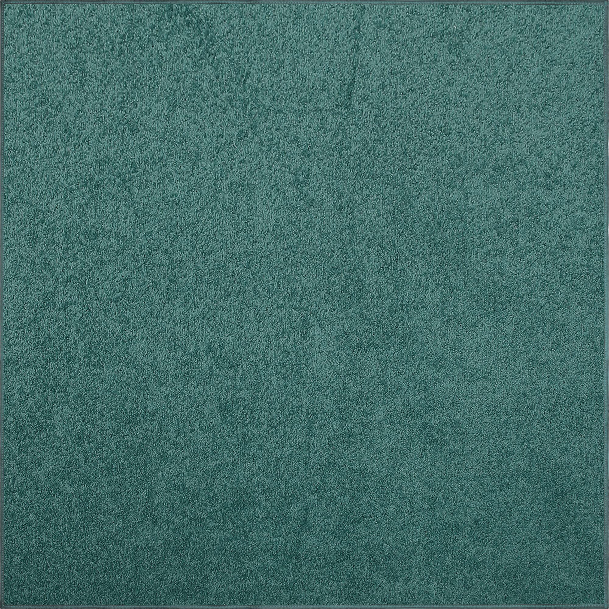 5' x 5' Teal Solid Color Indoor Area Rug - Soft Living Room Carpet for Bedroom, Nursery & Home Decor | Non-Slip Floor Mat for Comfort & Style