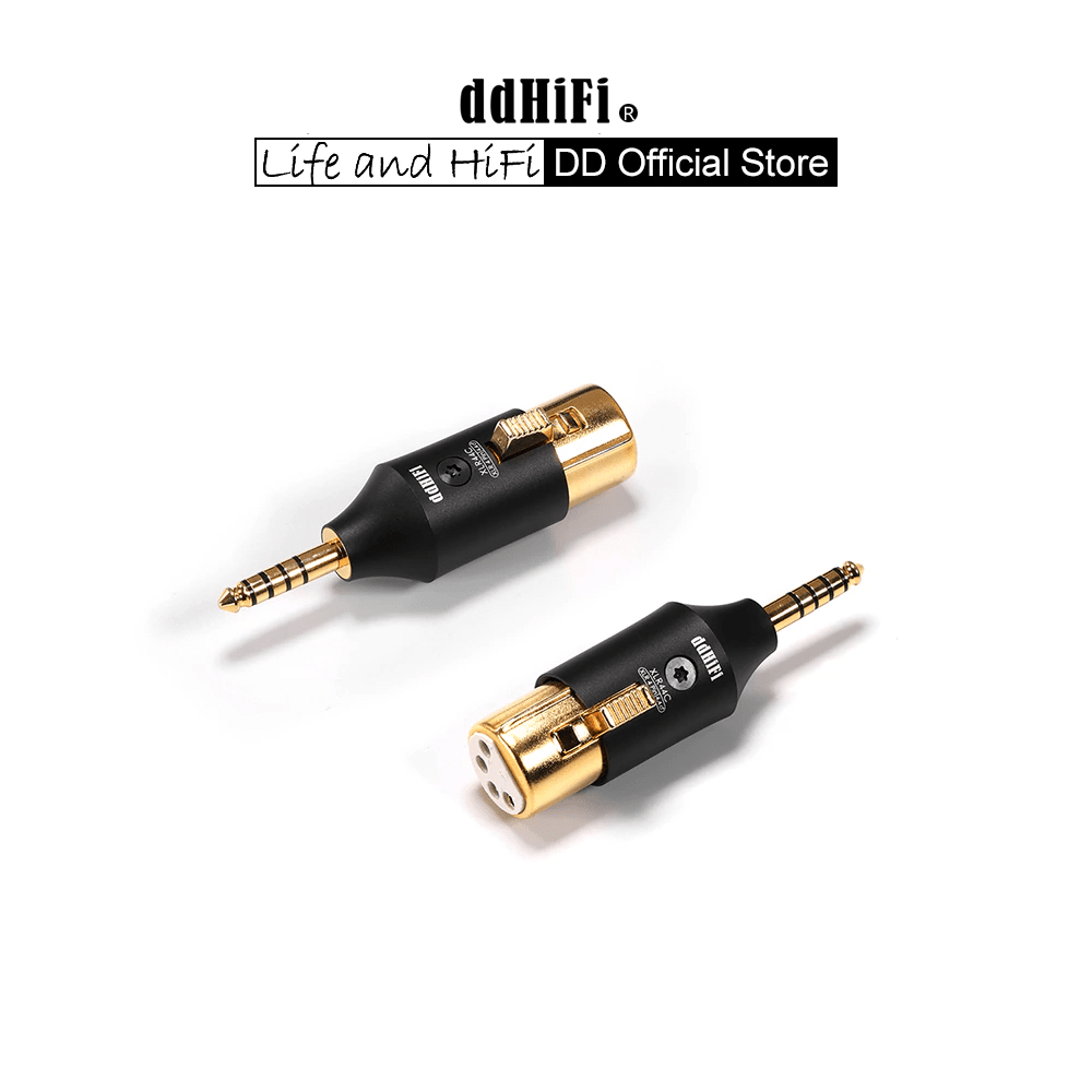 DD ddHiFi XLR44C Balanced XLR 4Pin to 4.4mm Adapter - High-Quality Audio Connector for Professional Headphones & Studio Equipment - Perfect for Audiophiles, Recording Studios & Home Theater Systems