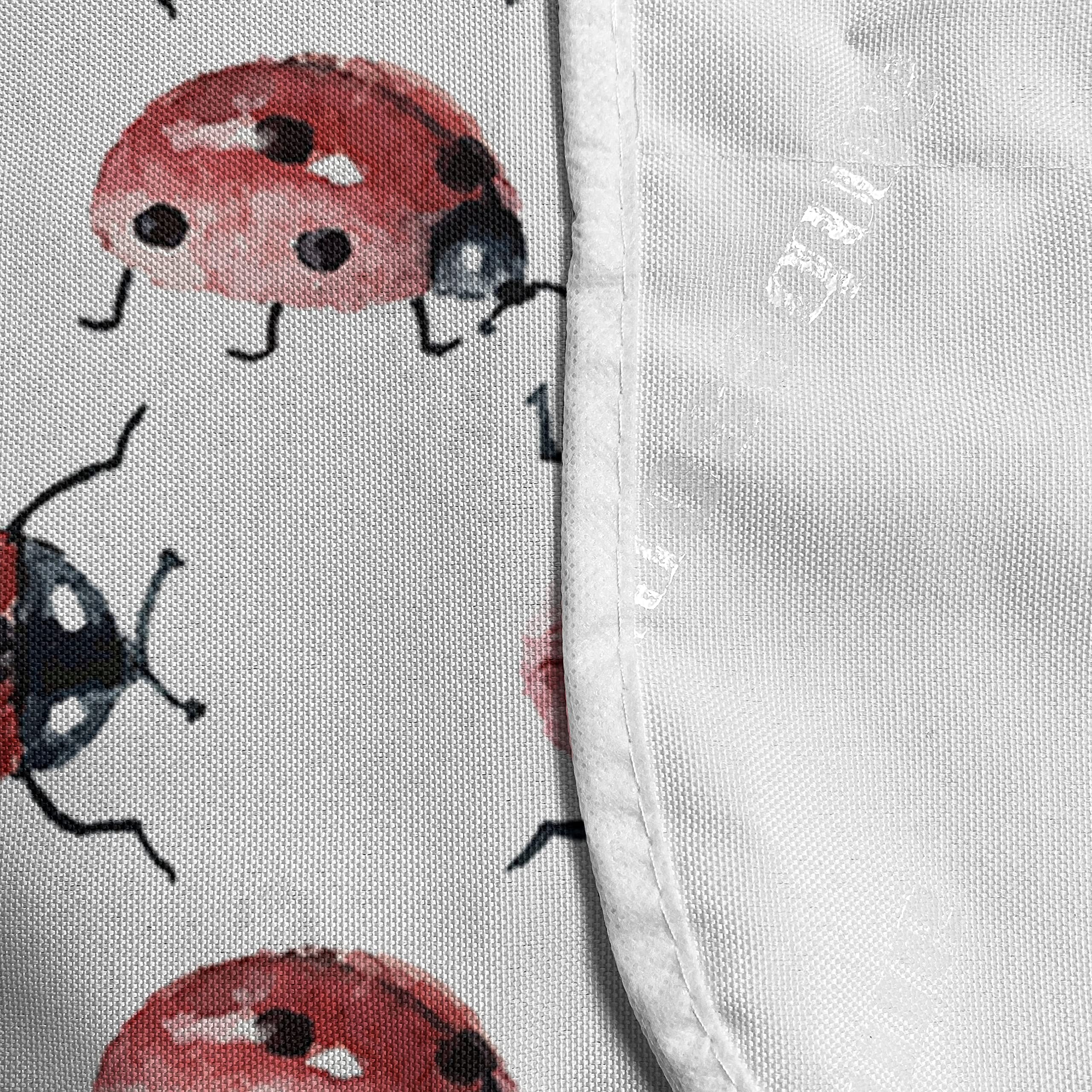 Ambesonne Waterproof Microwave Cover with Pockets - Ladybug Design Kitchen Organizer, 36