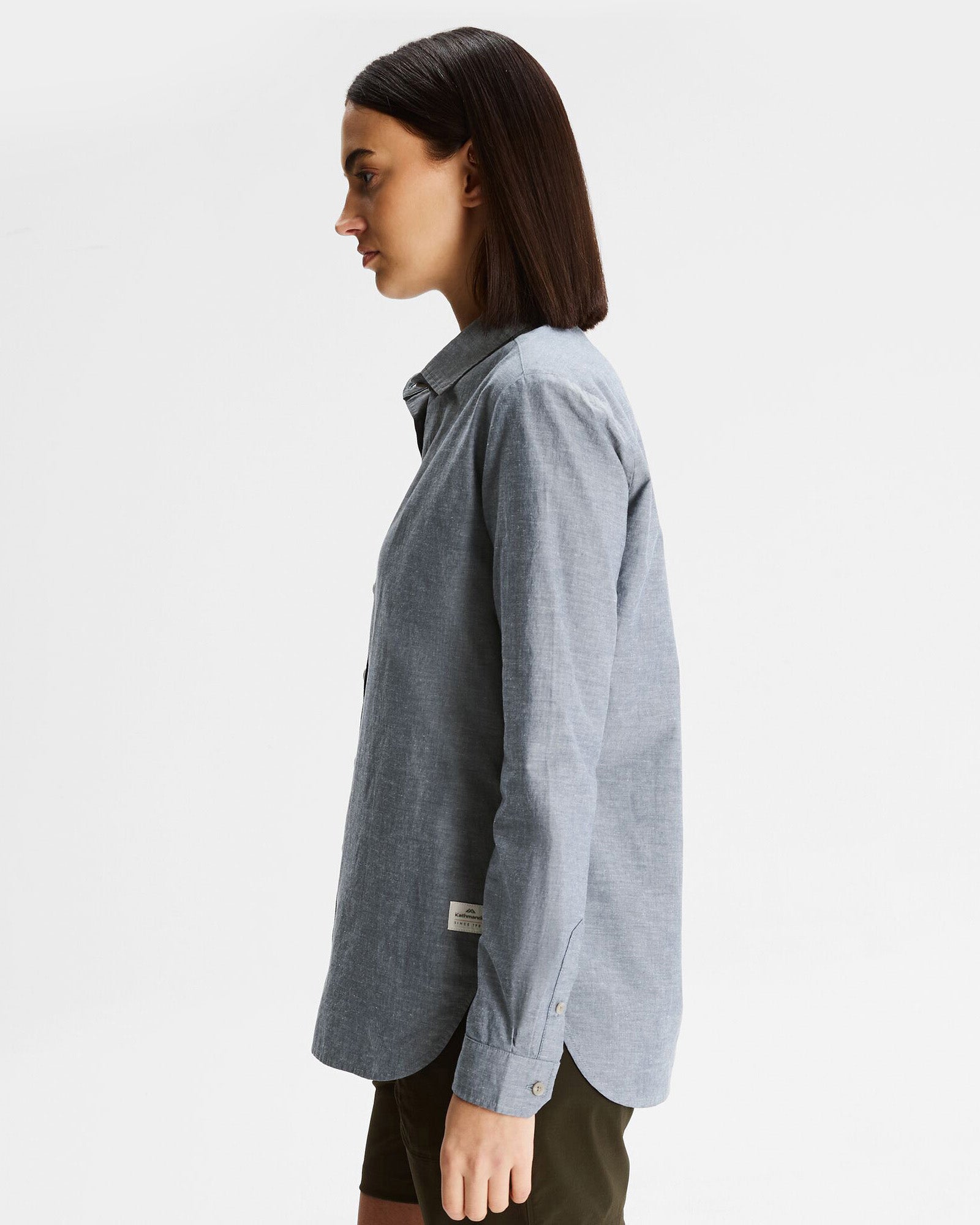 Women's Flaxton LT Long Sleeve Shirt - Chambray Blue | Casual Button Down Top for Work, Office & Everyday Wear