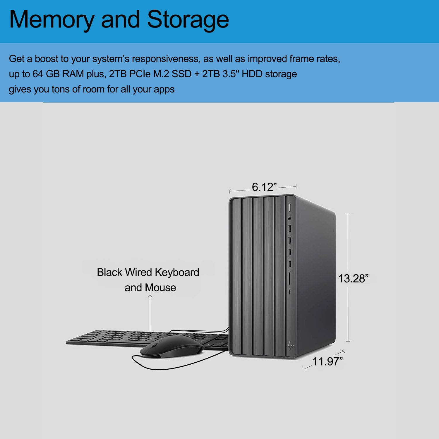HP Envy TE01 4000 Tower Desktop PC - Intel Core i7 13700 Processor, 8GB DDR4 RAM, 512GB PCIe SSD, Intel UHD Graphics, WiFi 6, Windows 11 Home (Black) - Perfect for Home Office, Gaming & Multimedia Editing