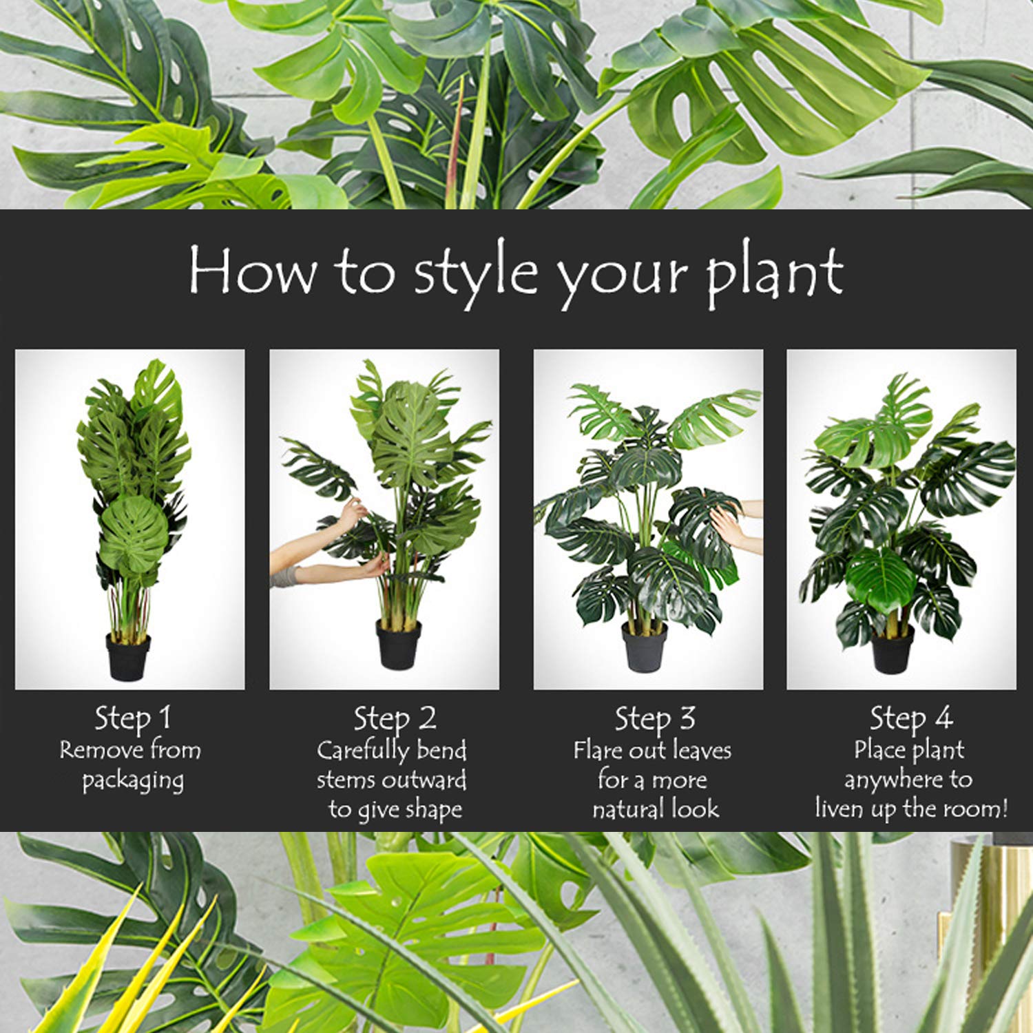 Pair AMERIQUE Realistic 3 Feet Artificial Dracaena Sansevieria Trifasciata Snake Plants - 32 Leaves Each with Nursery Pots - Feel Real Technology - Green - Perfect for Home Office Decor, Living Room, Bedroom & Indoor Spaces