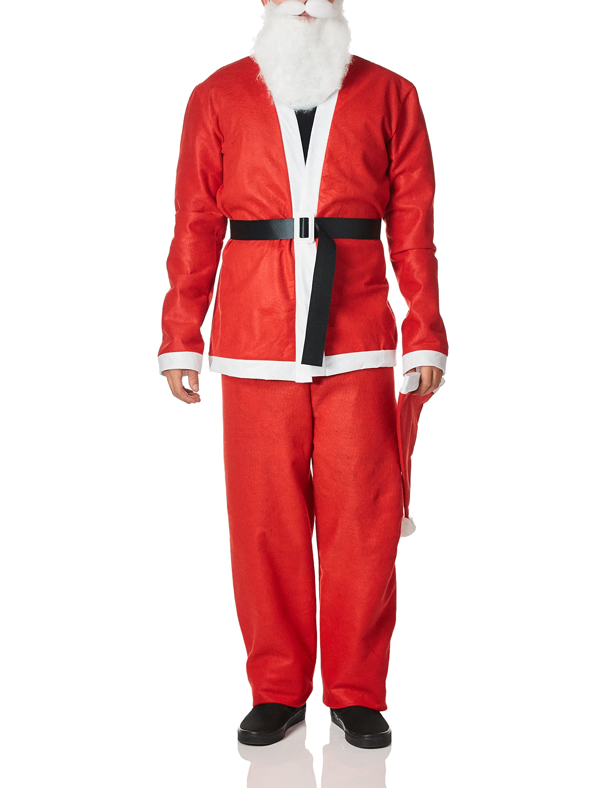 Forum Novelties Simply Santa Costume for Adults - Classic White & Red Christmas Outfit with Hat & Belt - Perfect for Holiday Parties, Christmas Events & Festive Family Photos