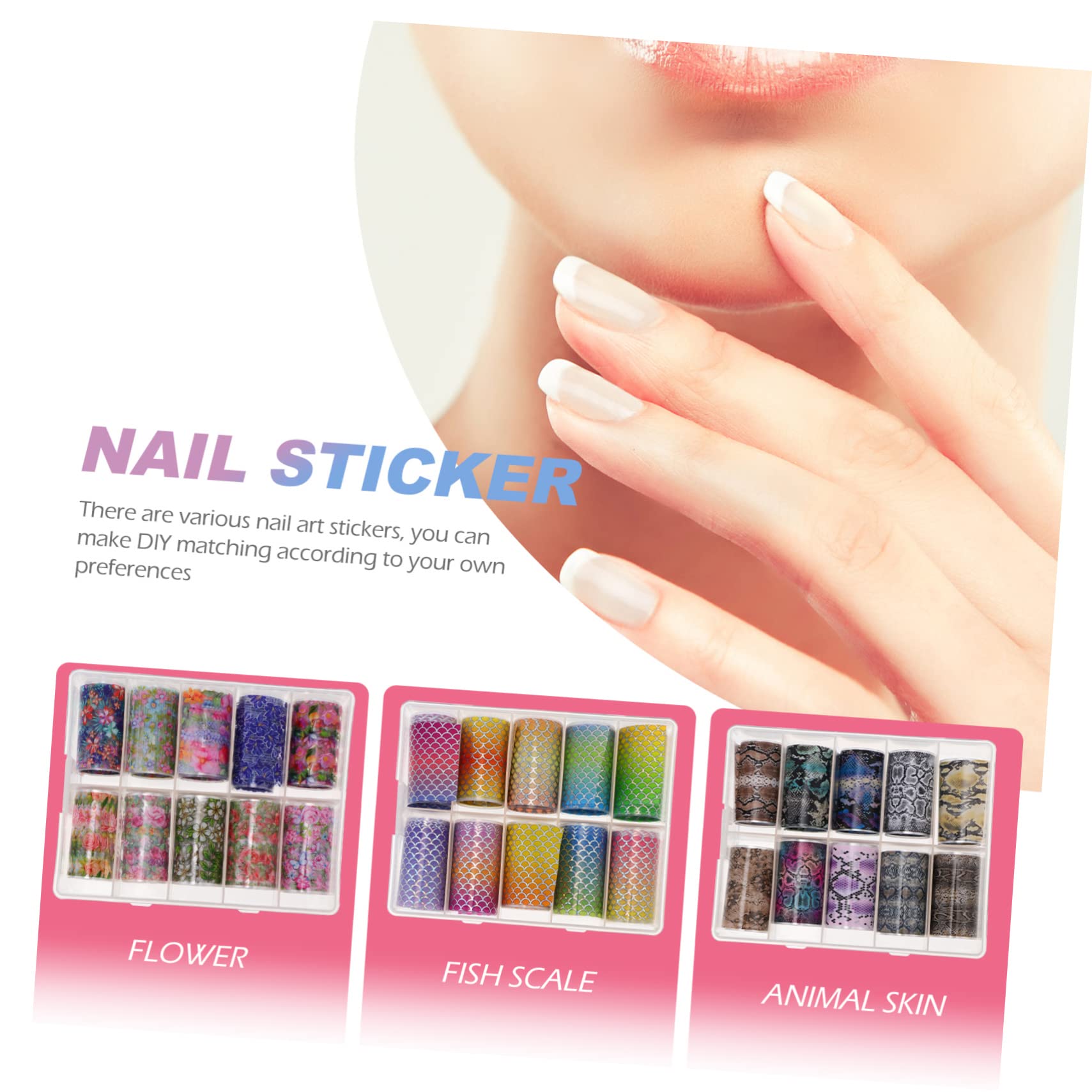 Beavorty Fashionable Nail Sticker Strips - 3 Pack DIY Nail Art Decals for Beginners & Professionals | Easy to Apply at Home, Salon, Parties & Special Occasions