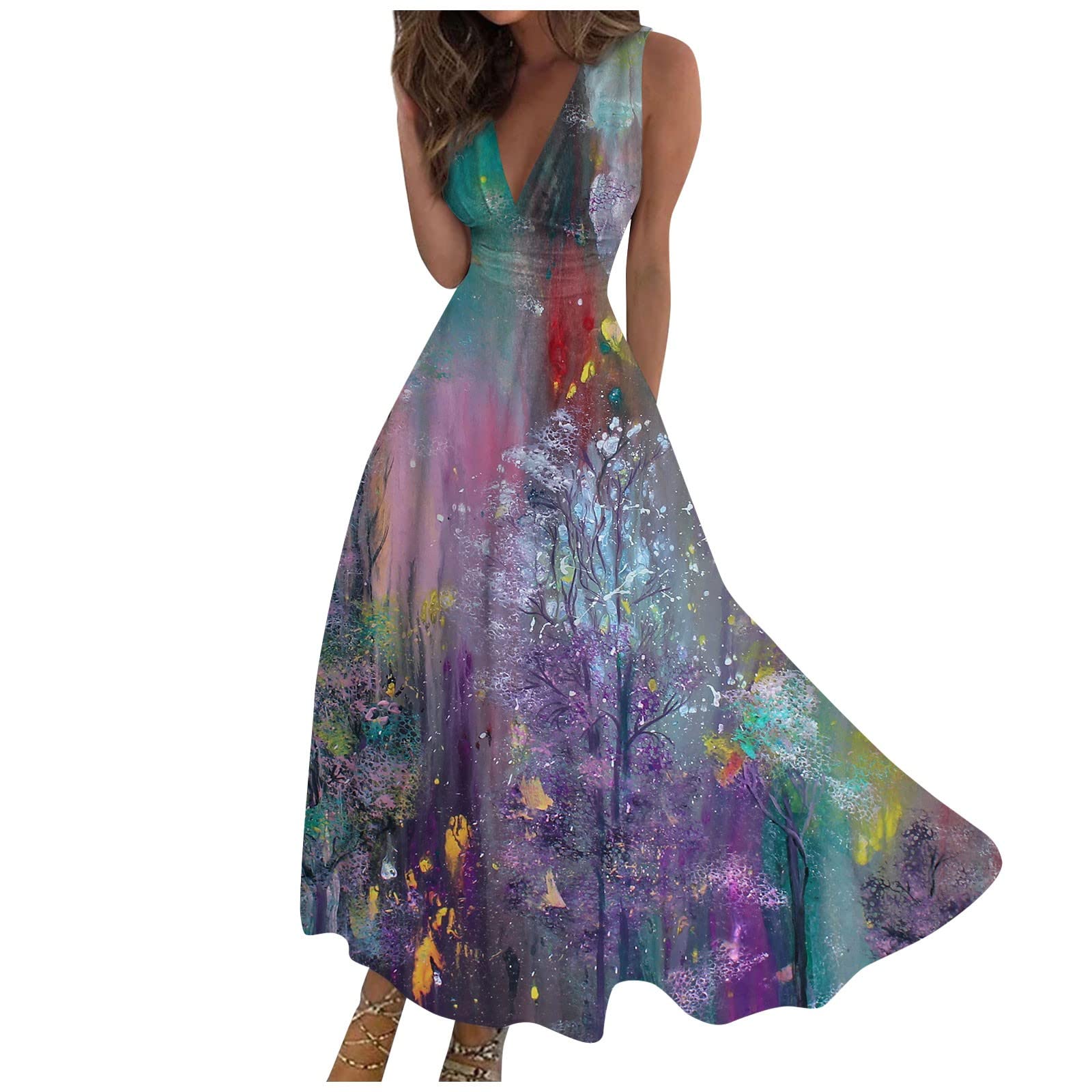2024 Women's Floral Print Short Sleeve Swing Dress - Party, Wedding Guest & Casual Summer Dresses for Women (Sizes S-3XL) | Perfect for Garden Parties, Bridal Showers & Date Nights