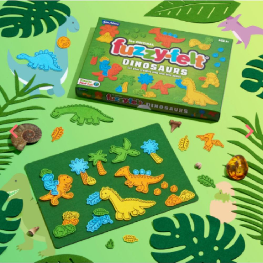 Fuzzy Felt Dinosaurs - Soft Felt Dinosaur Playset for Kids | Creative Educational Toy for Preschool Learning & Storytelling | Perfect for Classroom, Birthday Gifts & Sensory Play