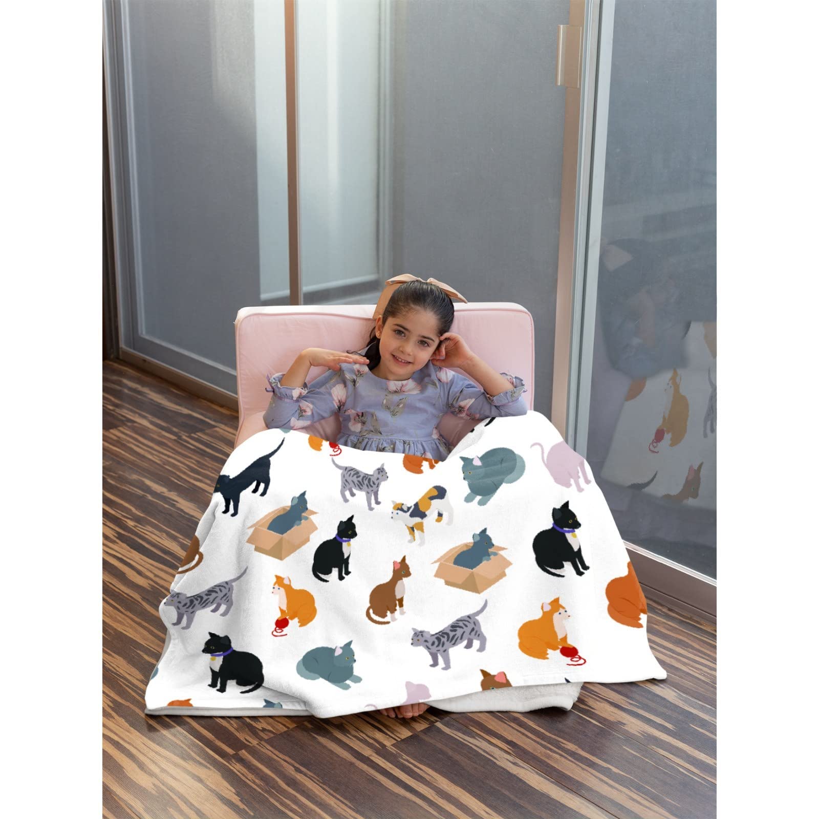More Cats Blanket - Ultra Soft Microfiber Flannel Throw Blanket (120