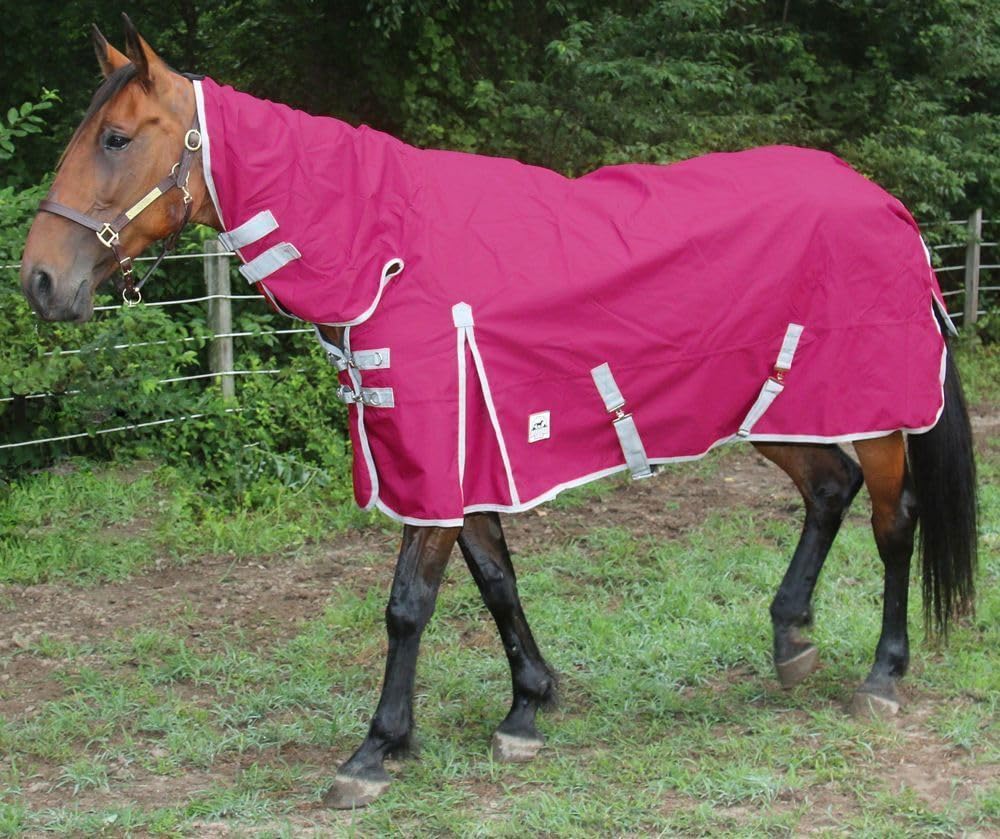 Heavyweight 1200D Turnout Horse Blanket with 300g Fill - Waterproof & Durable Combo Neck Design for Winter & Stable Use