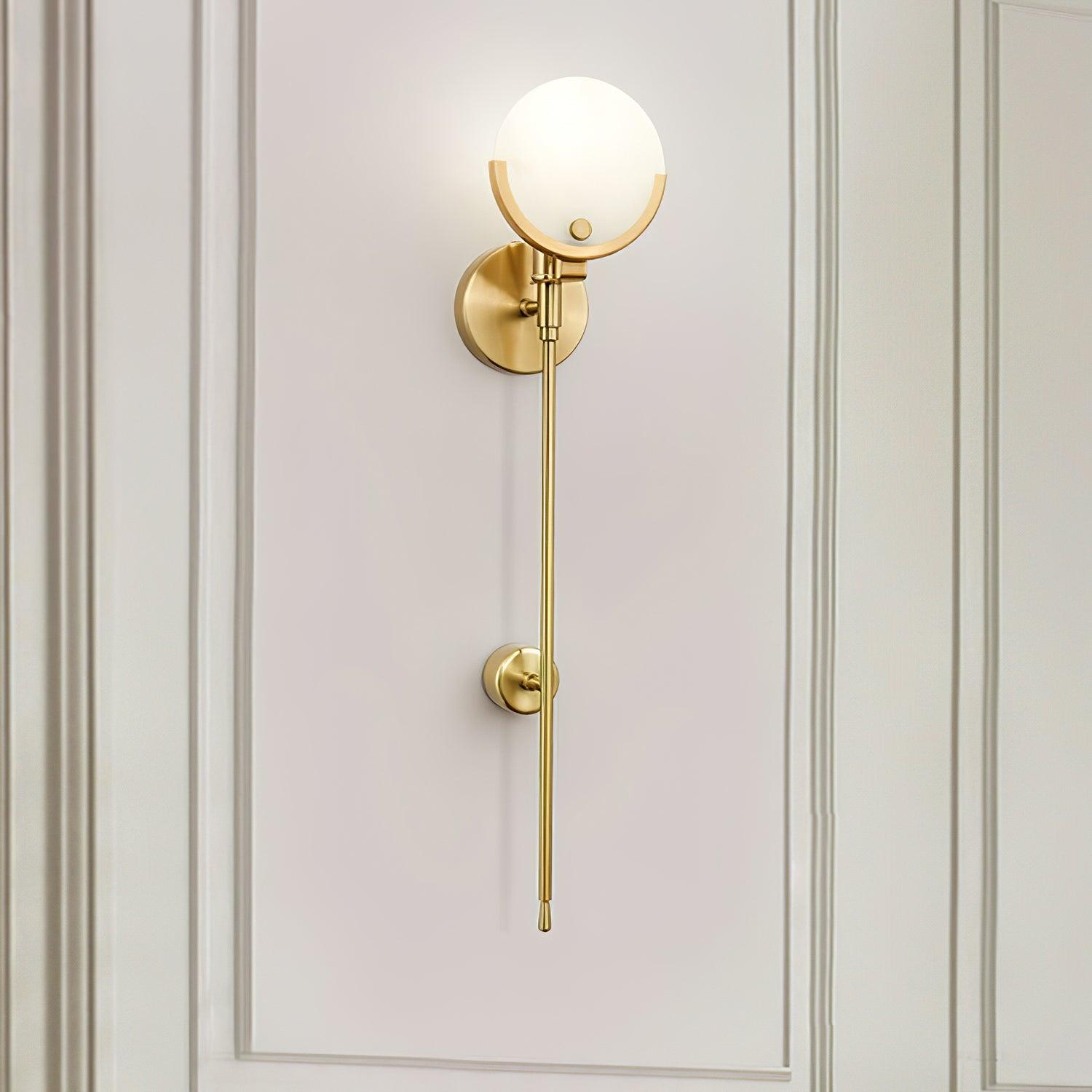 Stylish Ava Brass Wall Lamp - Vintage Sconce Lighting for Bedroom, Living Room & Hallway - Perfect for Ambient and Accent Lighting