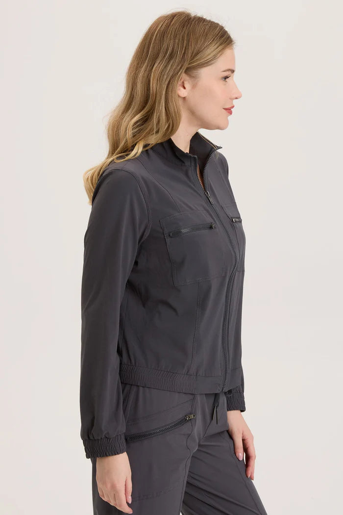 Active Quinn Bomber Jacket - Charcoal Gray for Men | Lightweight Water-Resistant Windbreaker for Outdoor Running, Hiking & Travel