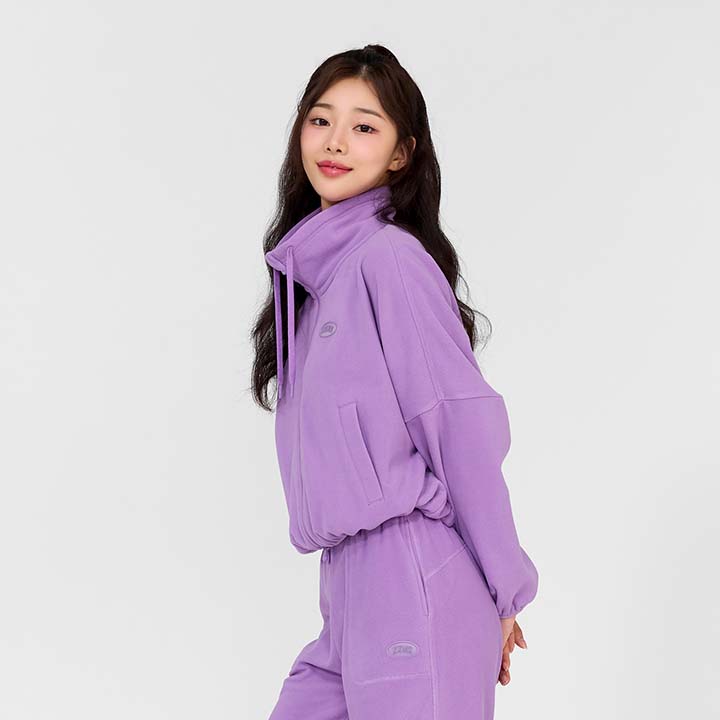Women's Lightweight Fleece High Neck Zip Up Jacket - Cozy Winter Outerwear for Hiking, Running & Casual Wear