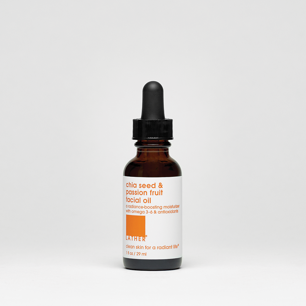 Organic Chia Seed & Passion Fruit Facial Oil for Glowing Skin - Hydrating & Anti-Aging Face Oil for Dry, Sensitive Skin | Day & Night Moisturizer for Women & Men