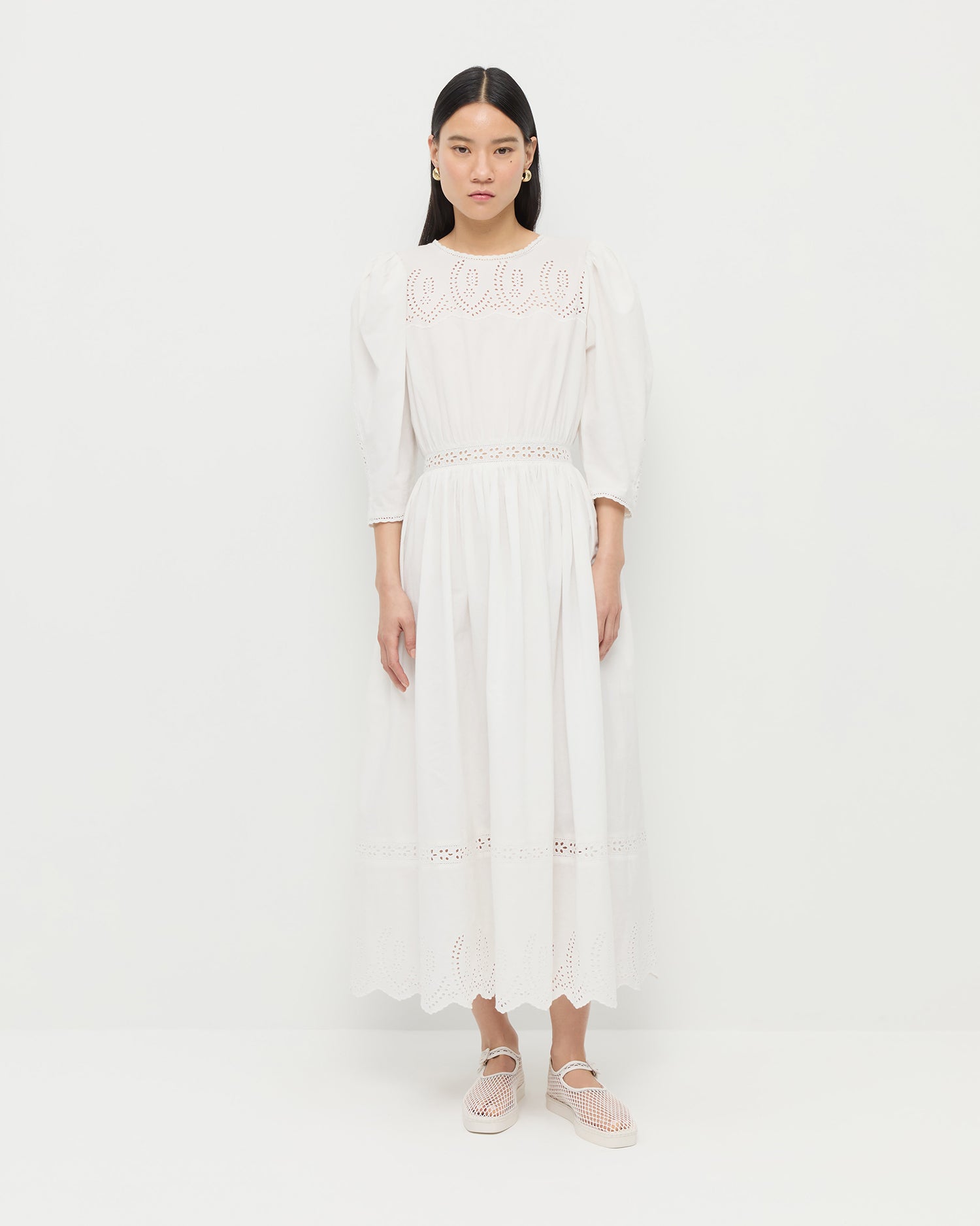 Thelma Eyelet Dress - Floral Embroidered Summer Dress for Women | Perfect for Beach, Vacation & Casual Outings
