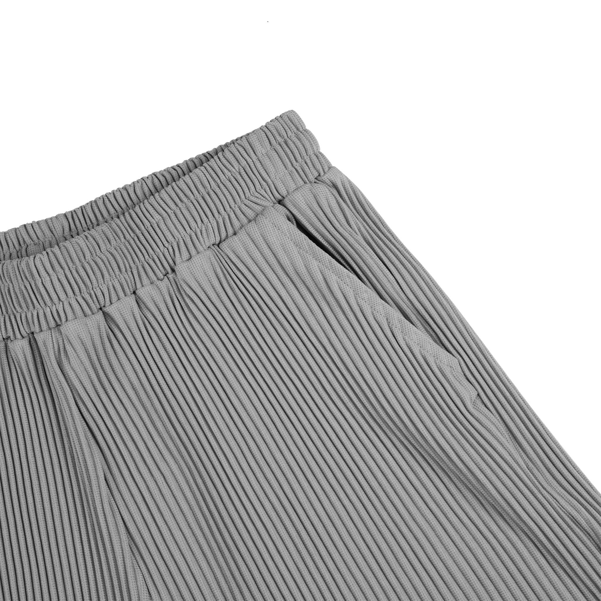 Belier Pleated Light Grey Shorts for Women - High Waisted Casual Summer Shorts | Perfect for Beach, Travel, and Everyday Wear