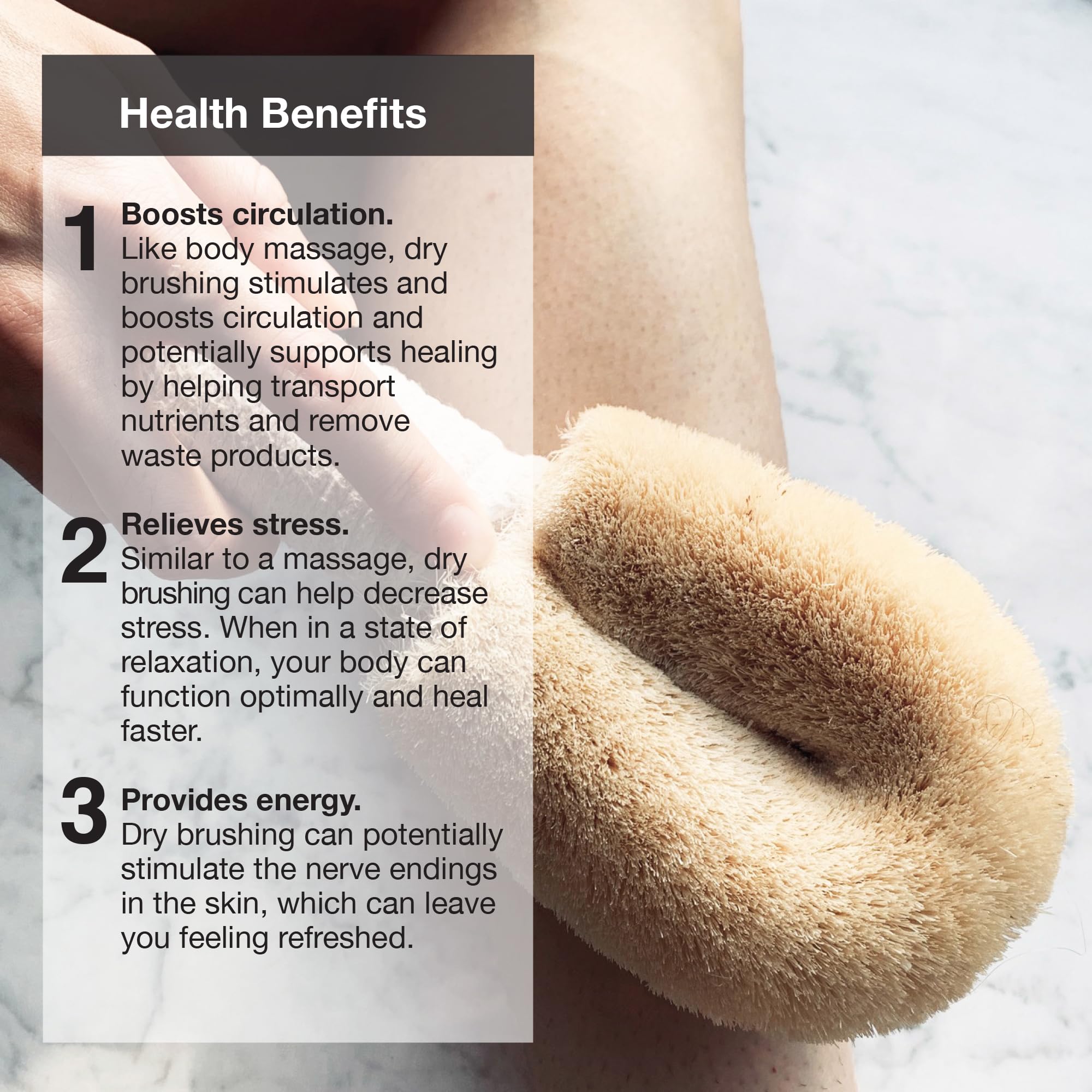 Premium Jute Dry Body Brush for Exfoliation & Lymphatic Drainage - GingerChi Meridian Dry Brushing System with Free Juniper Body Oil Sample - Perfect for Detox, Cellulite Reduction & Spa-Like Skin Care at Home