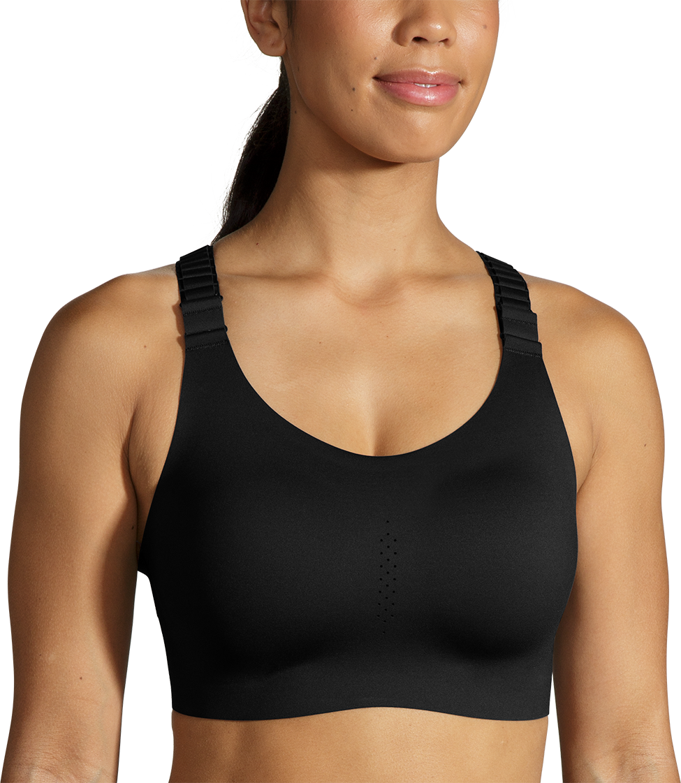 Women's Dare Racerback Sports Bra 2.0 - High Impact Workout Running Bra - Breathable & Supportive Activewear (Black) - Perfect for Gym, Yoga & Marathon Training