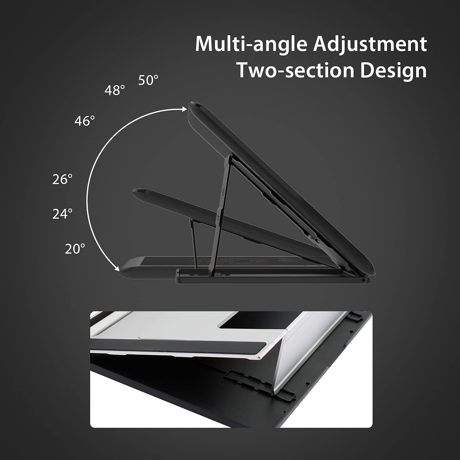 HUION Inspiroy H610X 10x6.25 Inch Graphic Drawing Tablet with Battery-Free Pen & ST200 Adjustable Stand - Perfect for Digital Art, Animation, Online Teaching and Remote Work