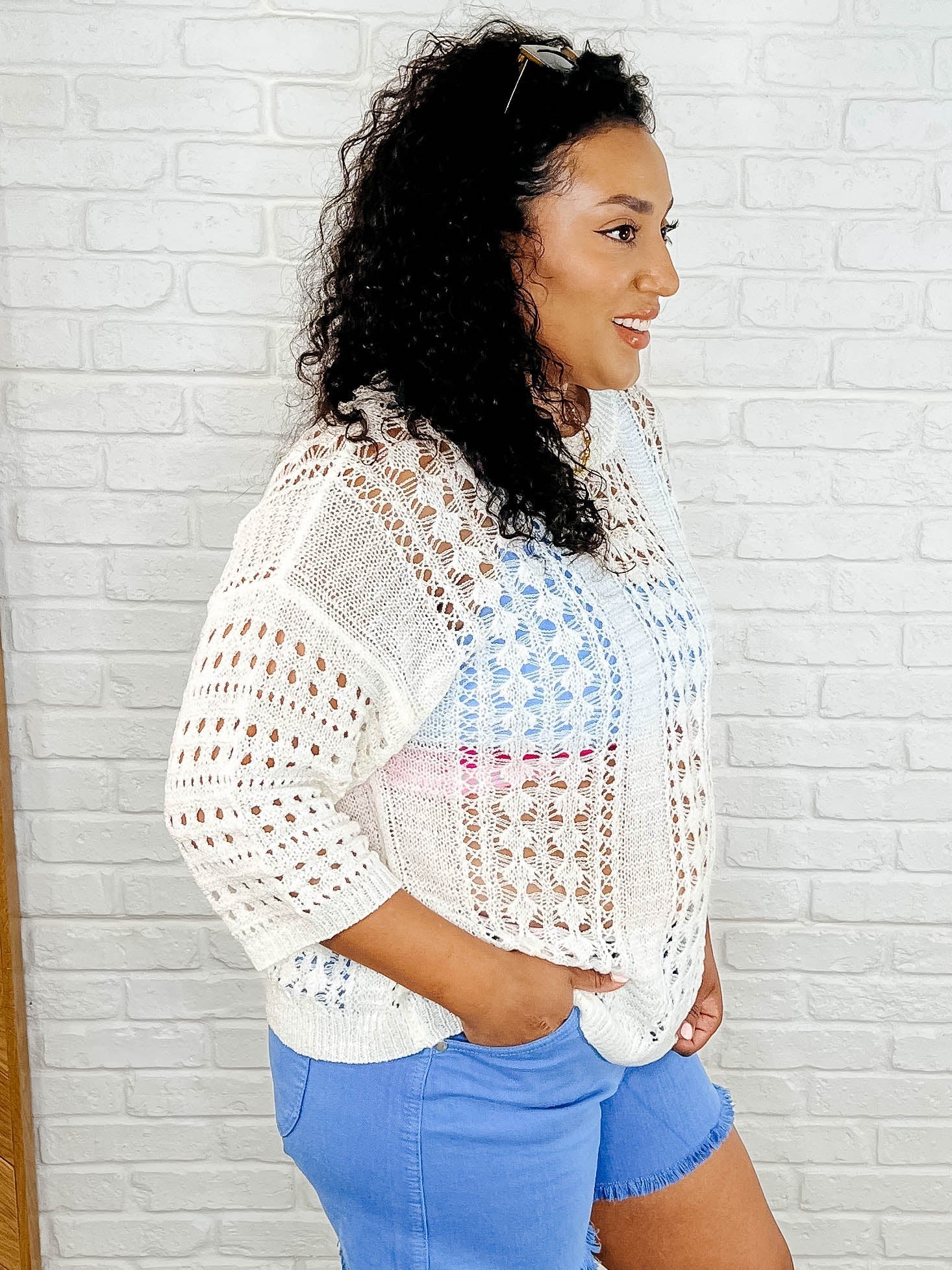 Halloween Laugh Open Knit Sweater Top - Fun & Cozy Pullover for Costume Parties, Trick or Treating & Fall Fashion