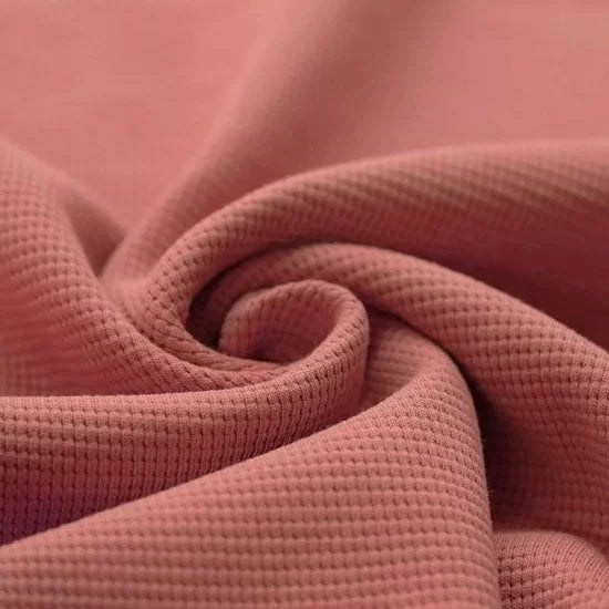 Soft Cotton Waffle Knit Sweater - Clay Pink Women's Pullover | Cozy Fall & Winter Fashion for Casual Outings & Layering