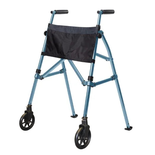 EZ Fold N' Go Walker - Lightweight Folding Mobility Aid for Seniors & Adults - Compact & Portable Walking Assistant for Travel, Shopping & Home Use