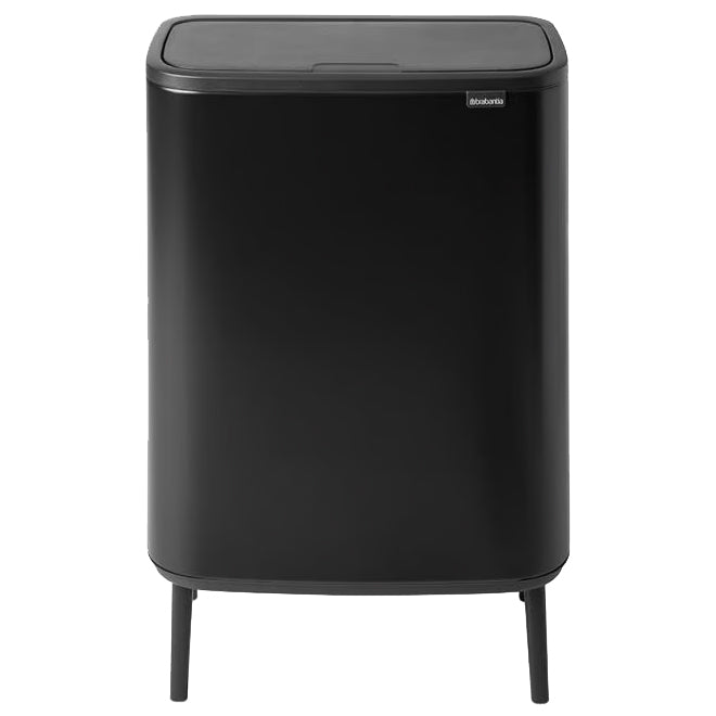 30+30L BO Touch Bin Hi with 2 Inner Buckets - Heavy Duty Dual Compartment Trash Can for Kitchen, Office, and Outdoor Use