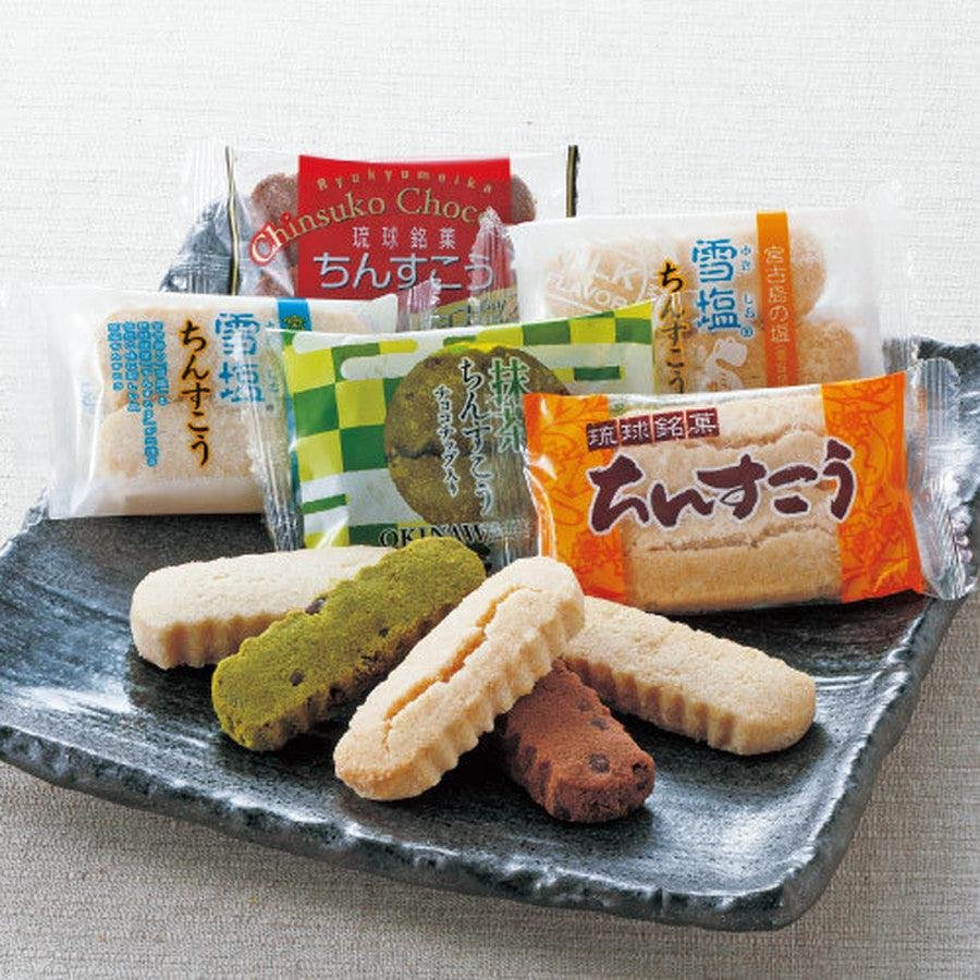 Premium Nanpudo Chinsuko Okinawan Shortbread Cookies Assortment - 24 Piece Gift Box | Authentic Japanese Treats for Tea Time, Office Snacks & Holiday Gifting